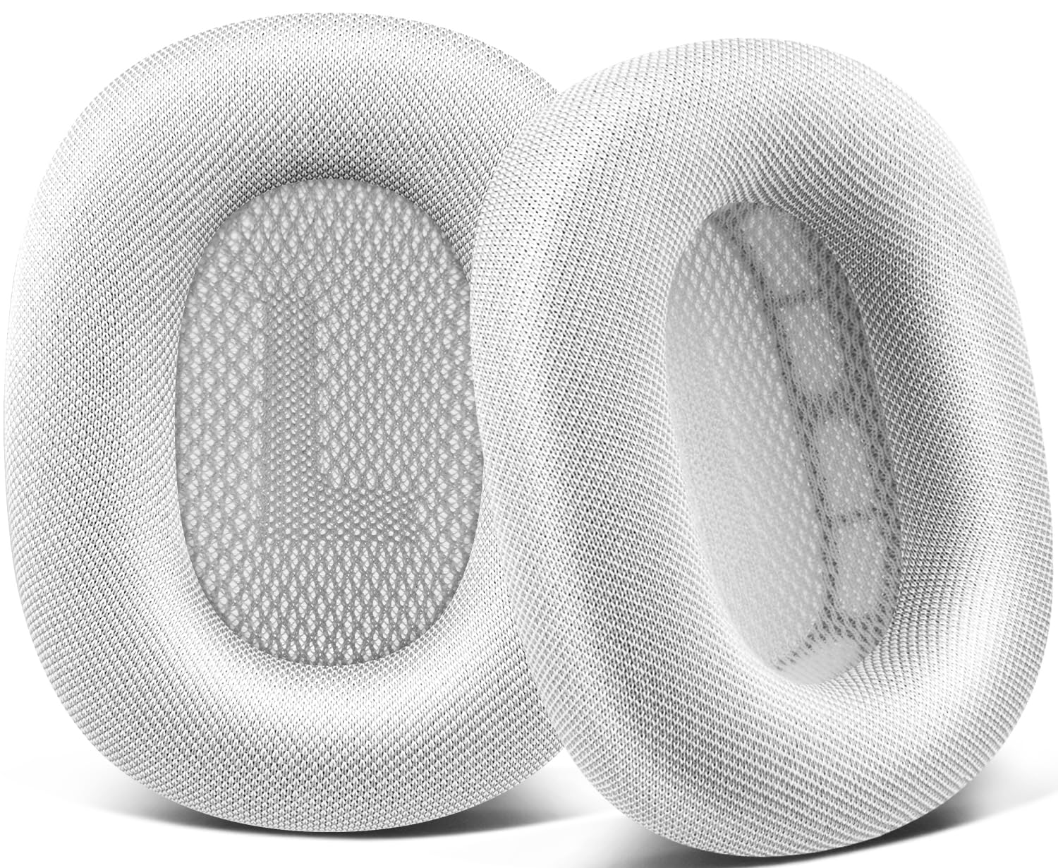 SOPROM Remplacement des Coussinets d’Oreilles pour écouteurs AirPods Max, Coussinets en Tissu maillé Durable, Mousse Plus Douce - Gris Clair