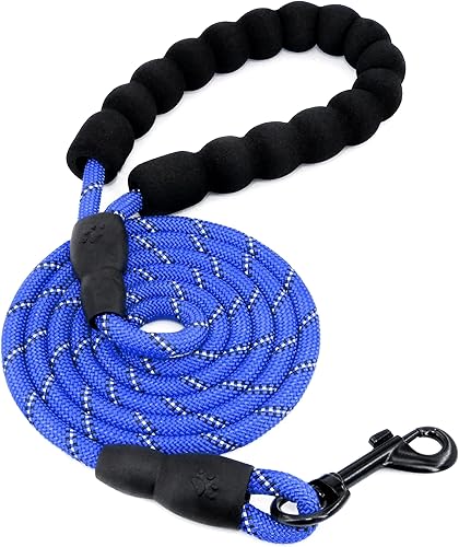KISOLD Correa de perro para perro mediano, correa de perro de cuerda de nailon duradera azul, correa resistente para perro, correa fuerte para perro