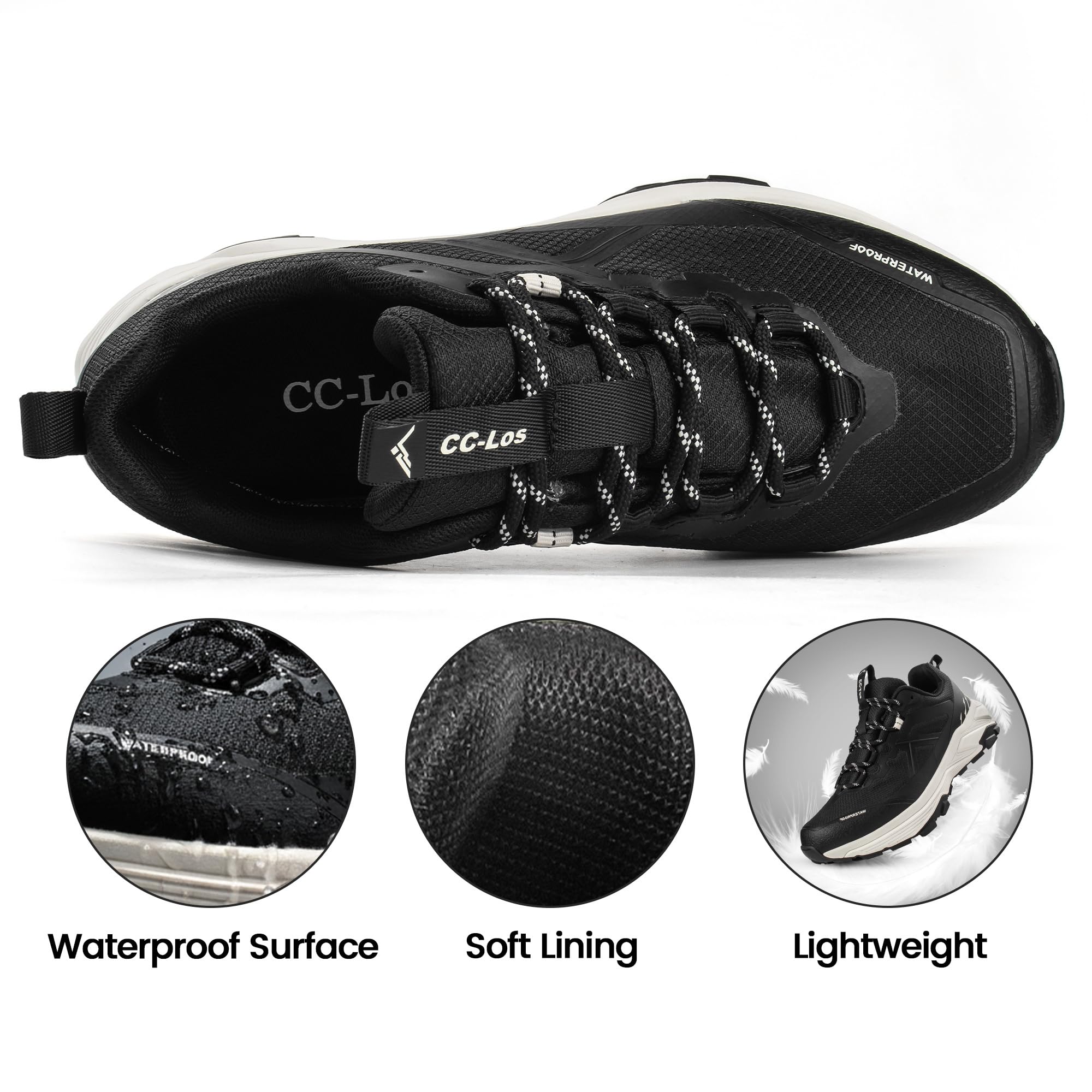 CC-Los Zapatos de caminar para hombre, de ancho medio a ancho, ultra ligeros, para estar de pie todo el día, talla 7.5-12