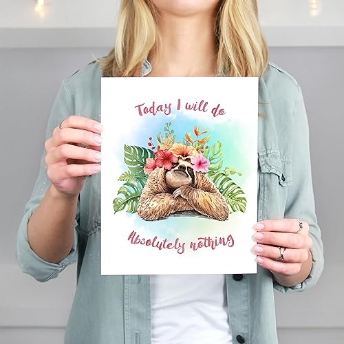 Miniatura 3 de Sloth Wall Decor Art Print - Unframed - 8x10 Perfect for Adding a Touch of Whimsy to Your Living Room, Bedroom, or Nursery Ideal Wall Decor for