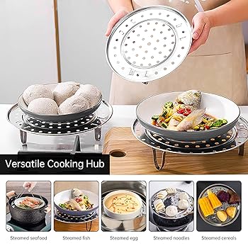 2Pcs Reusable Steam Pot Steaming Trays Chinese Food Steamer Replacement