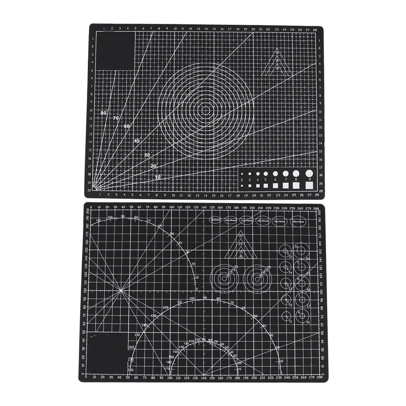 Self Healing Sewing Mat 2Pcs Self Healing Cutting Mat A4 Durable Non Slip for Arts Crafts Sewing Quilting DIY Projects Black Handmade Board