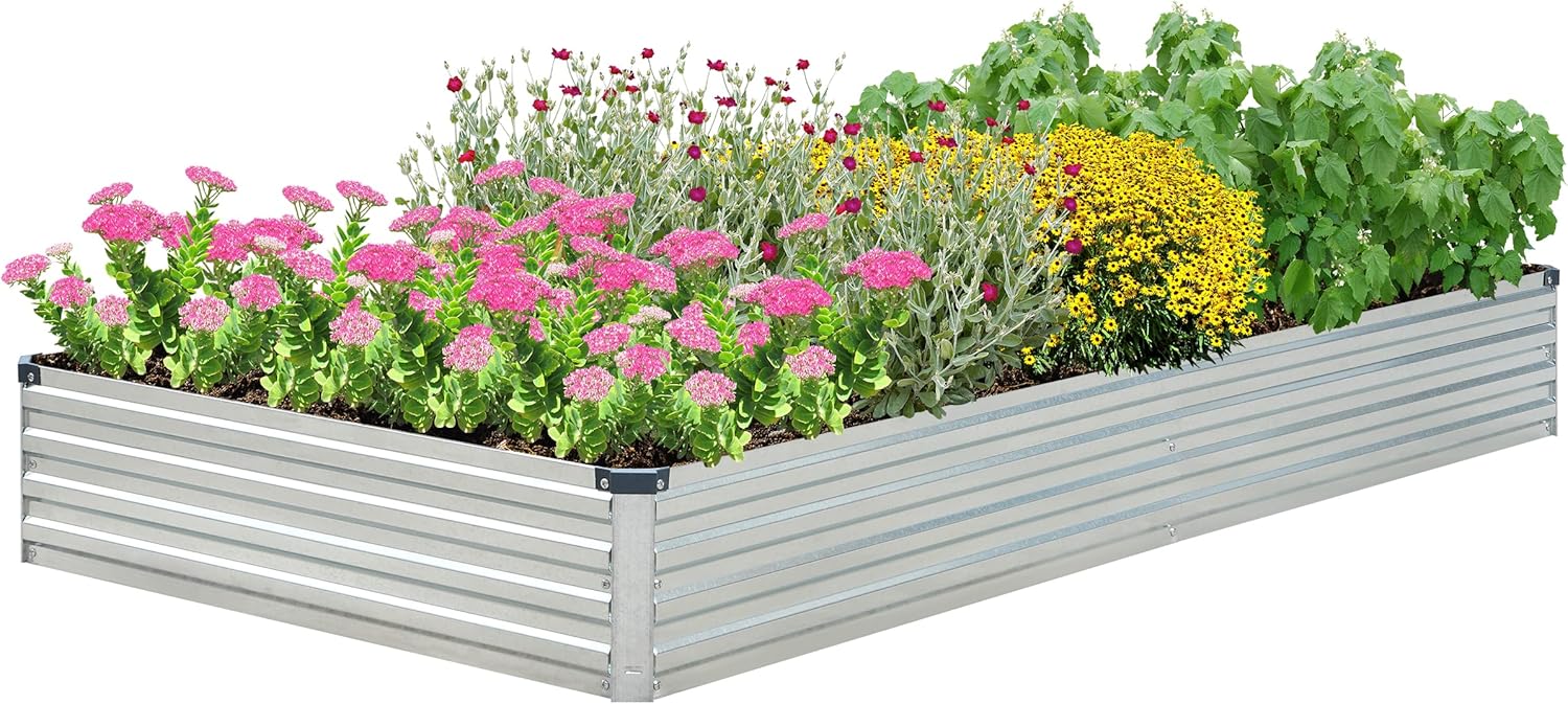 TOUFUN Raised Garden Bed,Galvanized Raised Garden Beds