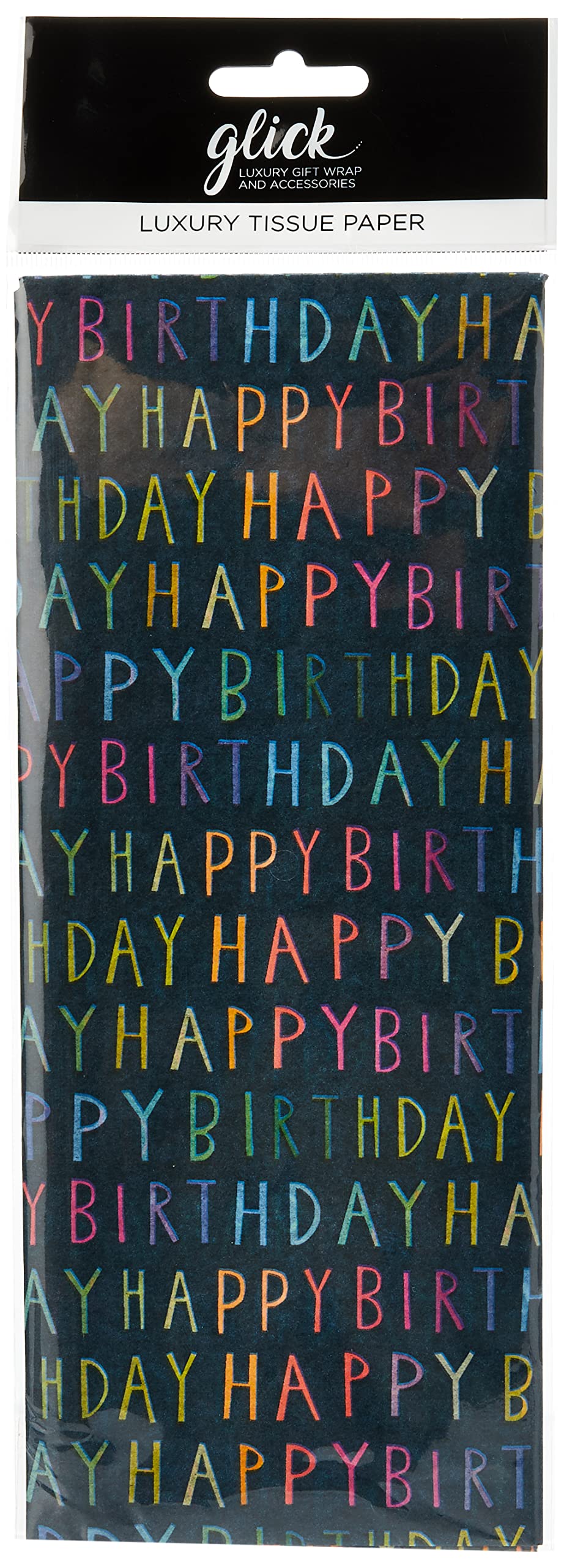 Glick Navy Happy Birthday Tissue Paper