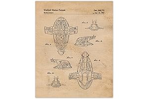 Gears of War Poster, Vintage Slave 1 Space Vessel Patent Prints