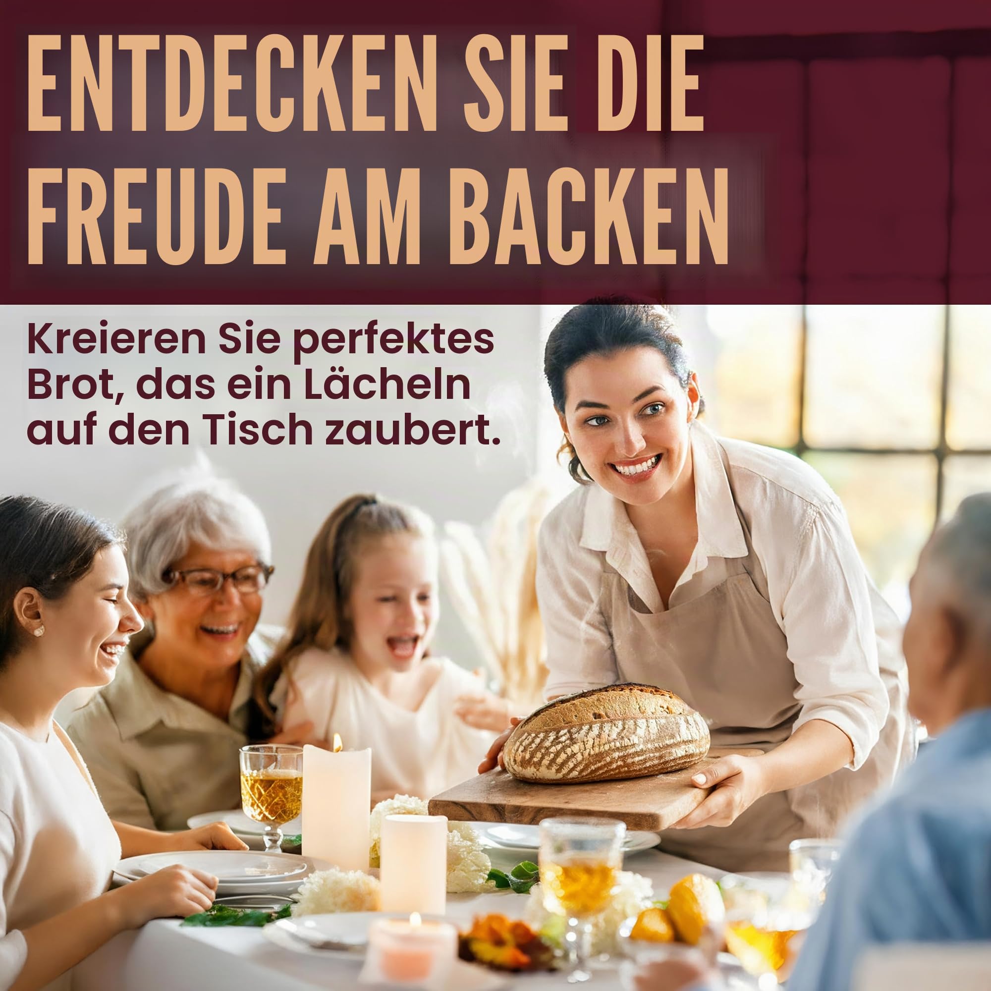 Superbaking Banneton Brotgärkorb-Set, oval, 25,4 cm, Sauerteig-Gärkorb für Brot, Backzubehör, handwerkliches Brot-Set, Geschenke für Bäcker