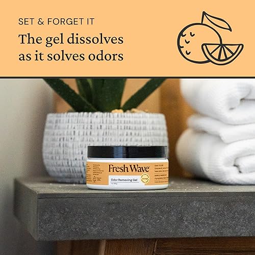 Vista 115 de Fresh Wave - Gel eliminador de olores limón, 15 onzas, absorbedor de olores para el hogar, alivio más seguro del olor, natural, a base de plantas