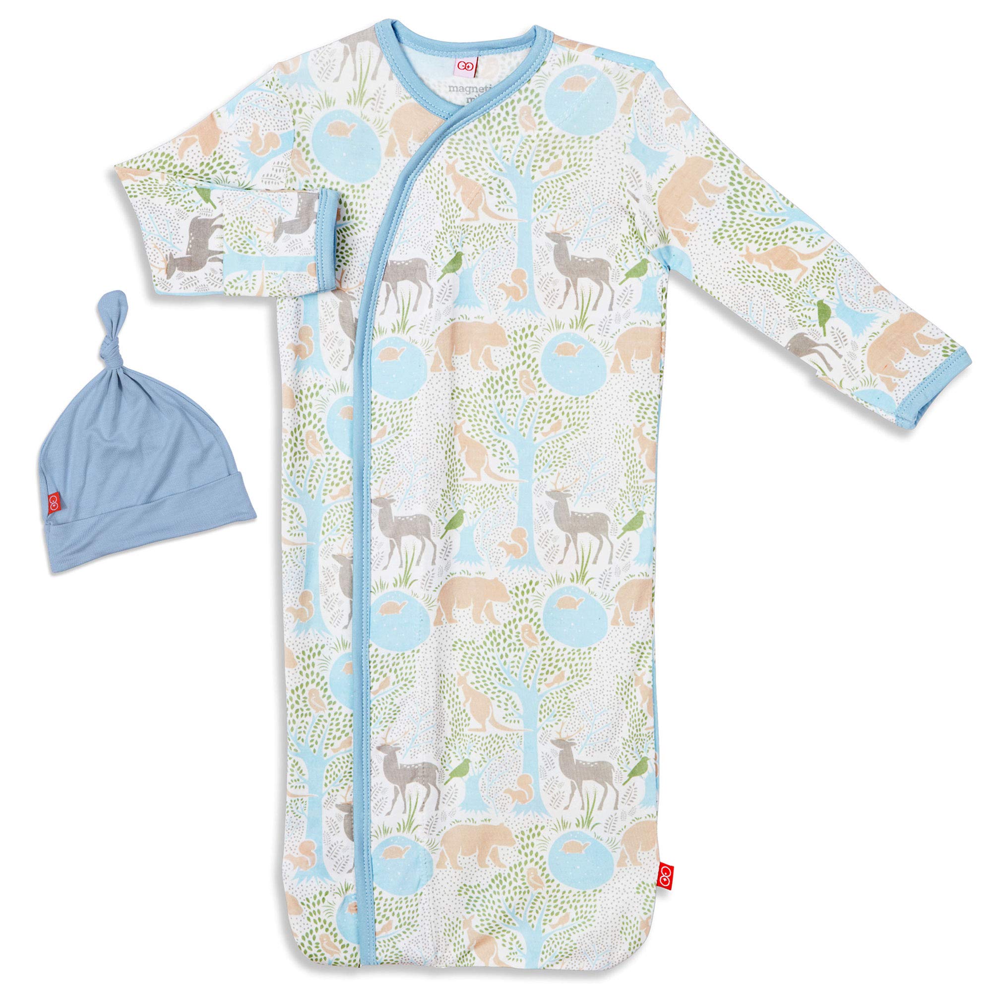 Magnificent BabyMagnetic Modal Sack Gown and Hat Set, Newborn - 3 Months