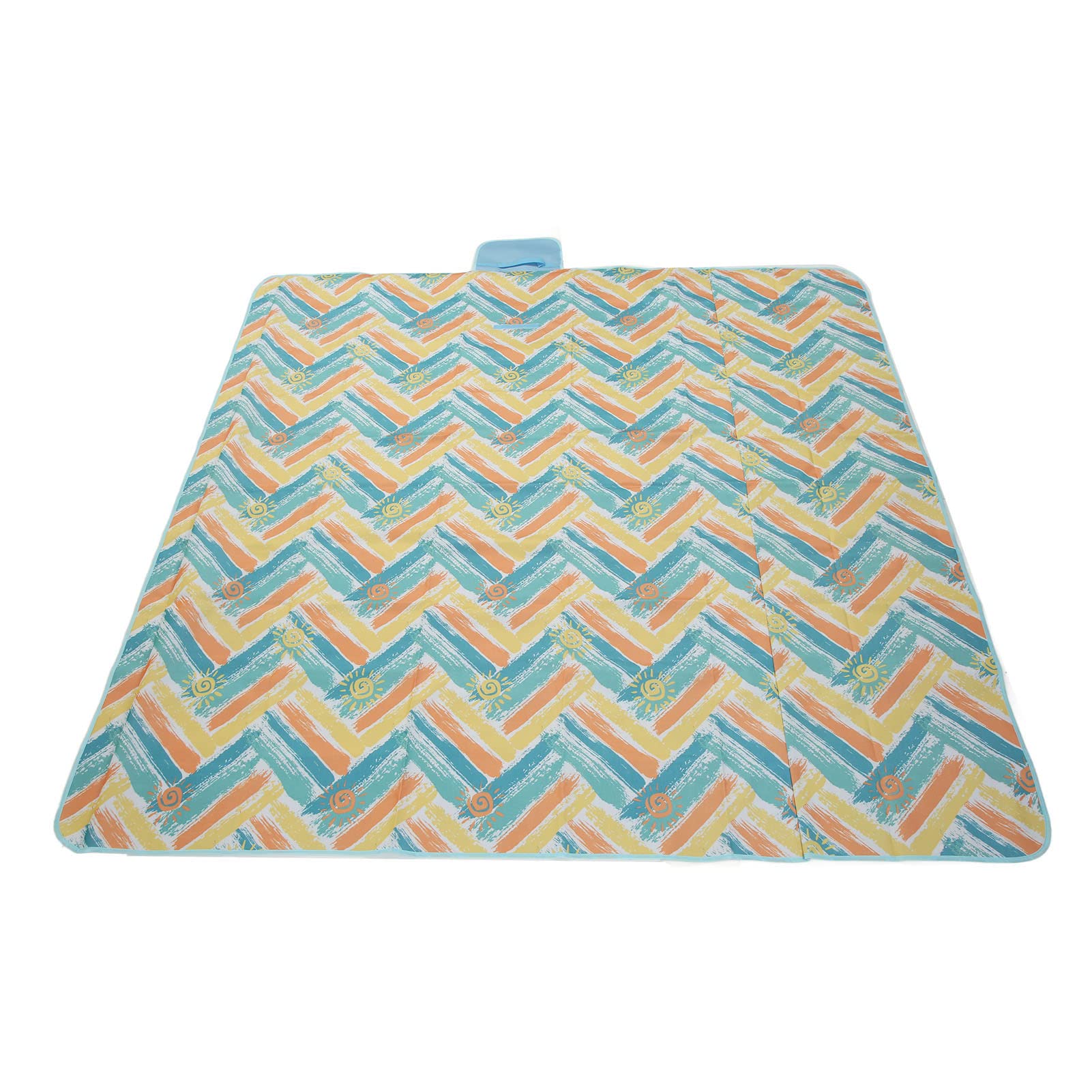 Coperta da picnic in tessuto Oxford impermeabile Tappetino da picnic rettangolare extra large per picnic sulla spiaggia da campeggio 195x200 cm (Vacanza al sole)