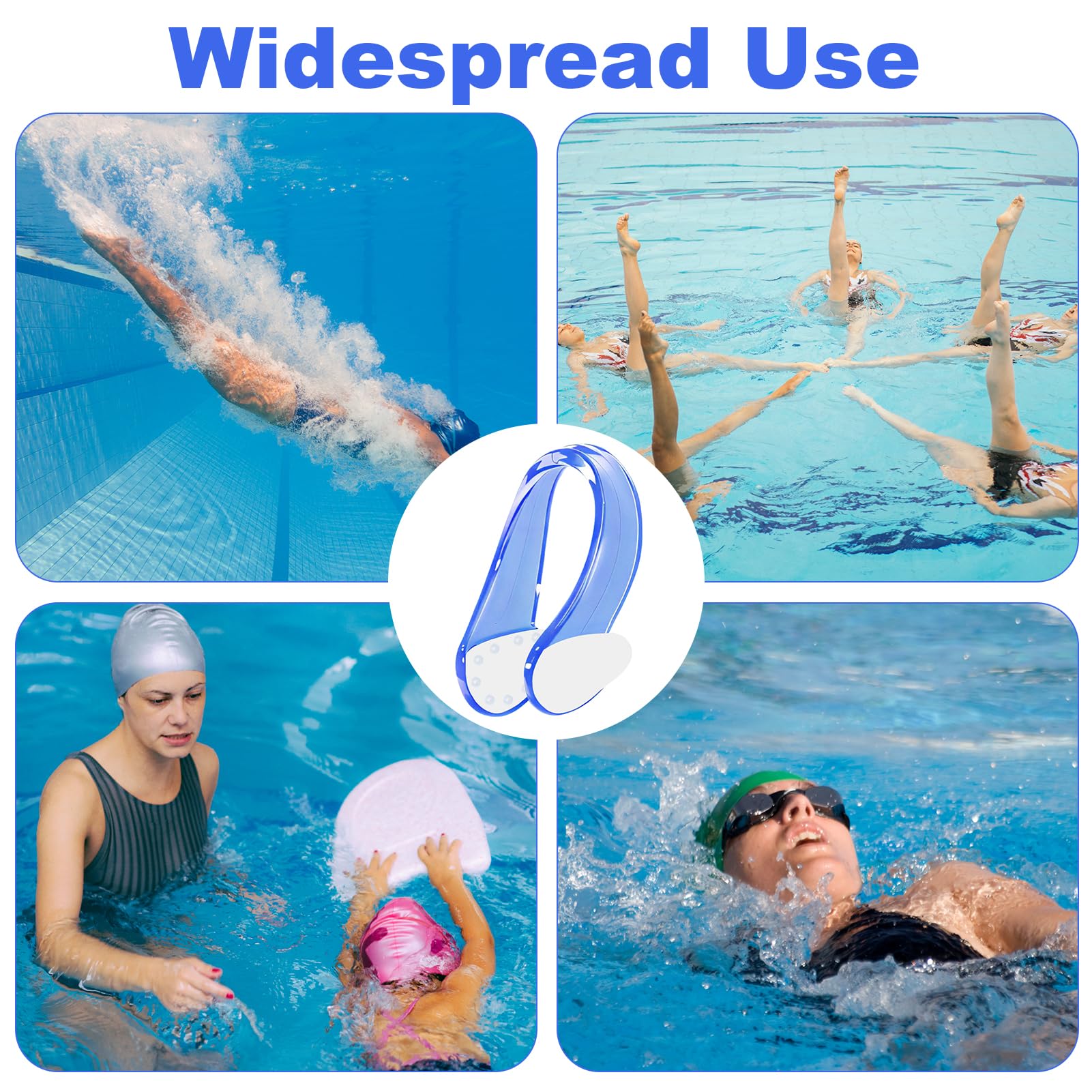 Pinzas de Nariz para Natación Adulto Antideslizante Cómoda Juego Multicolor
