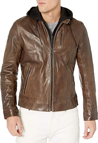 isaia leather jacket