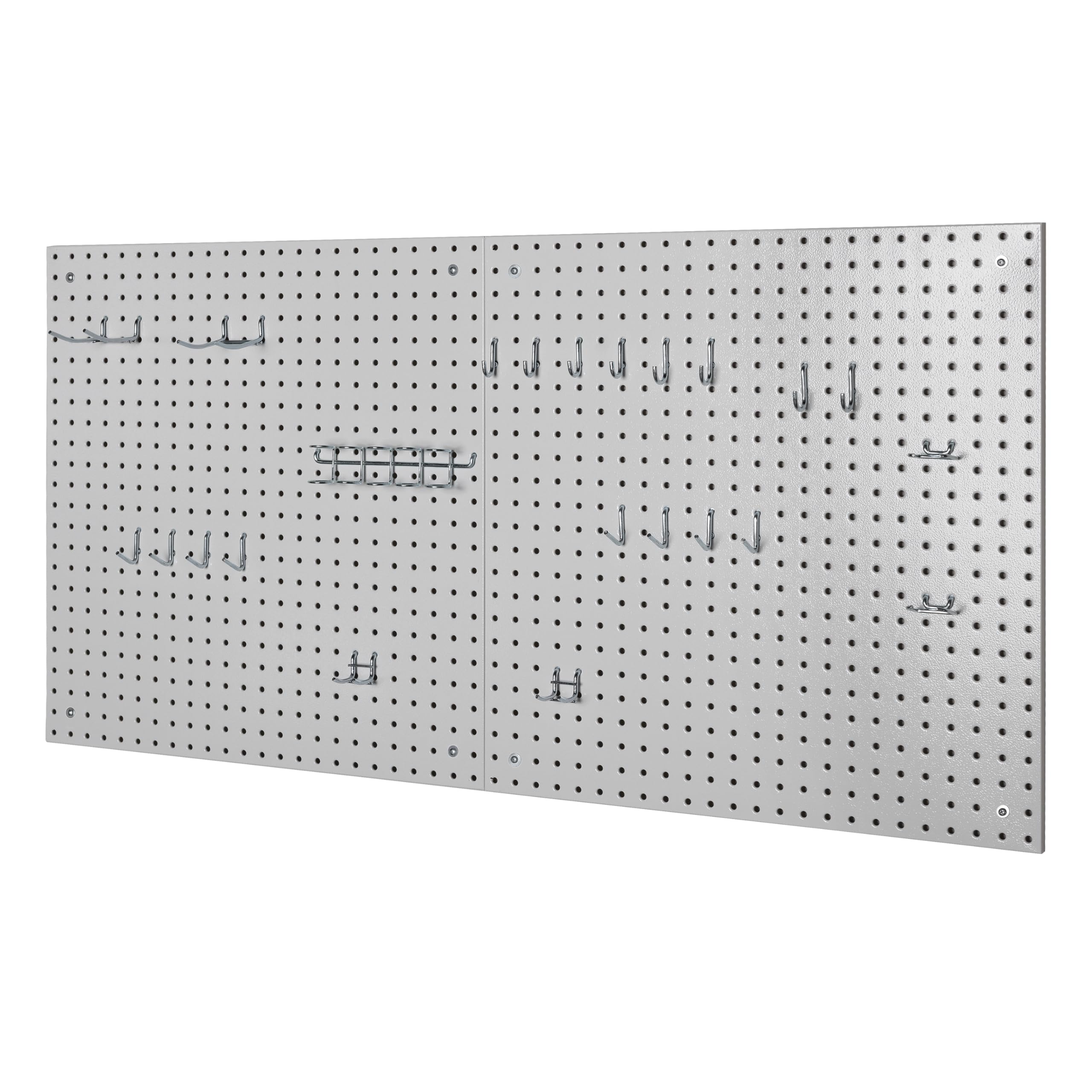 Seville ClassicsUltraHD® 2-Piece Pegboard Set w/ 23 Piece Hook Assortment, 24" W x 24" D, Granite