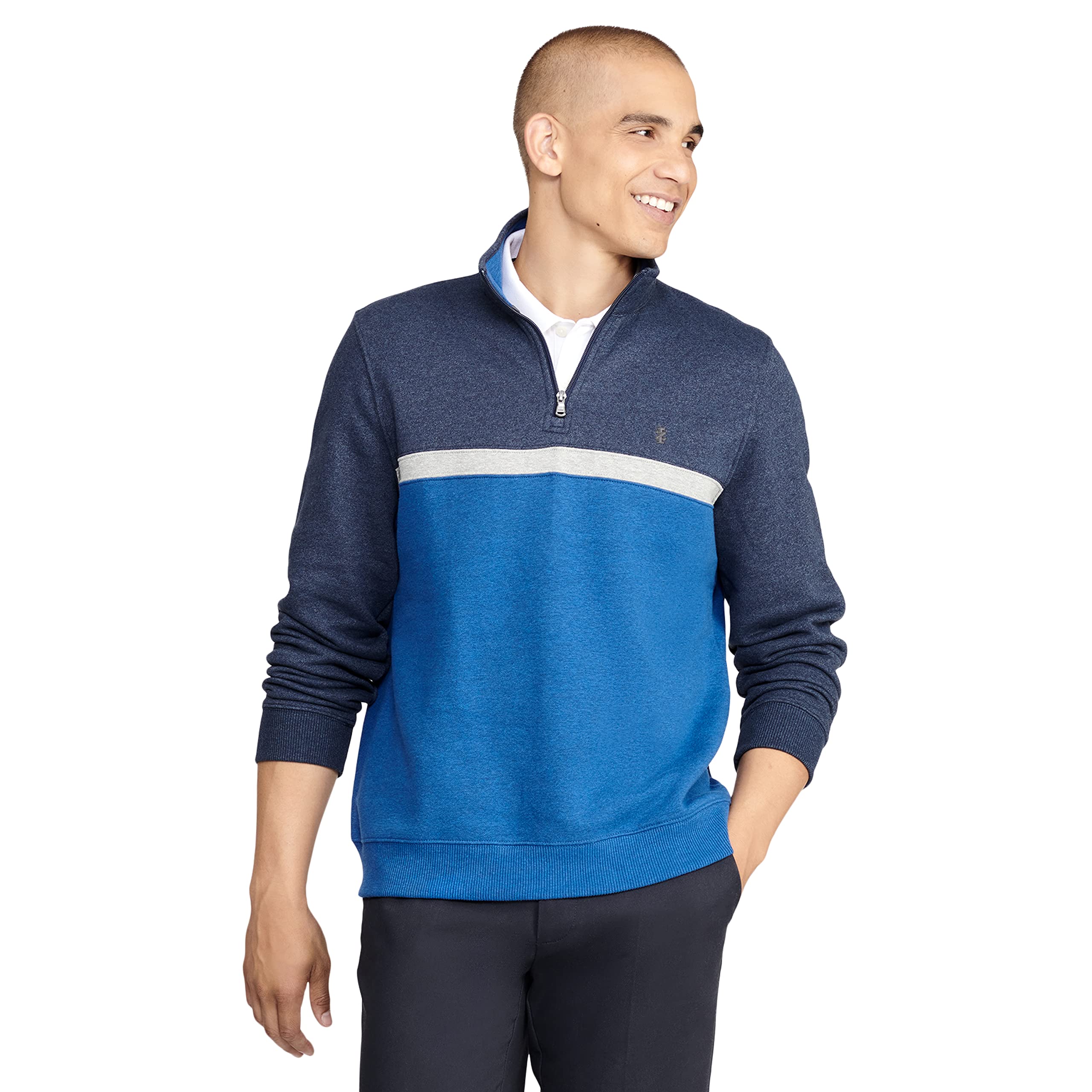 IzodMen's Advantage Performance Quarter Zip Fleece Pullover Sweatshirt