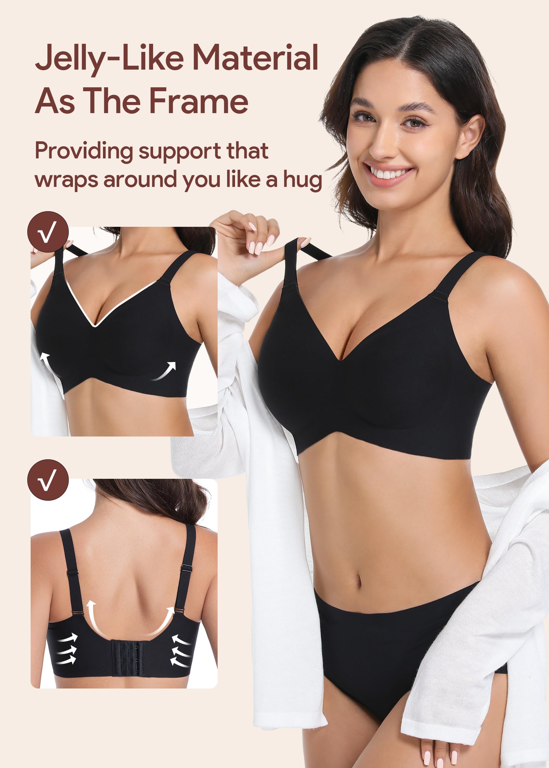 Soutien-Gorge sans Fil pour Femmes – Confort et Couverture Totale au Quotidien