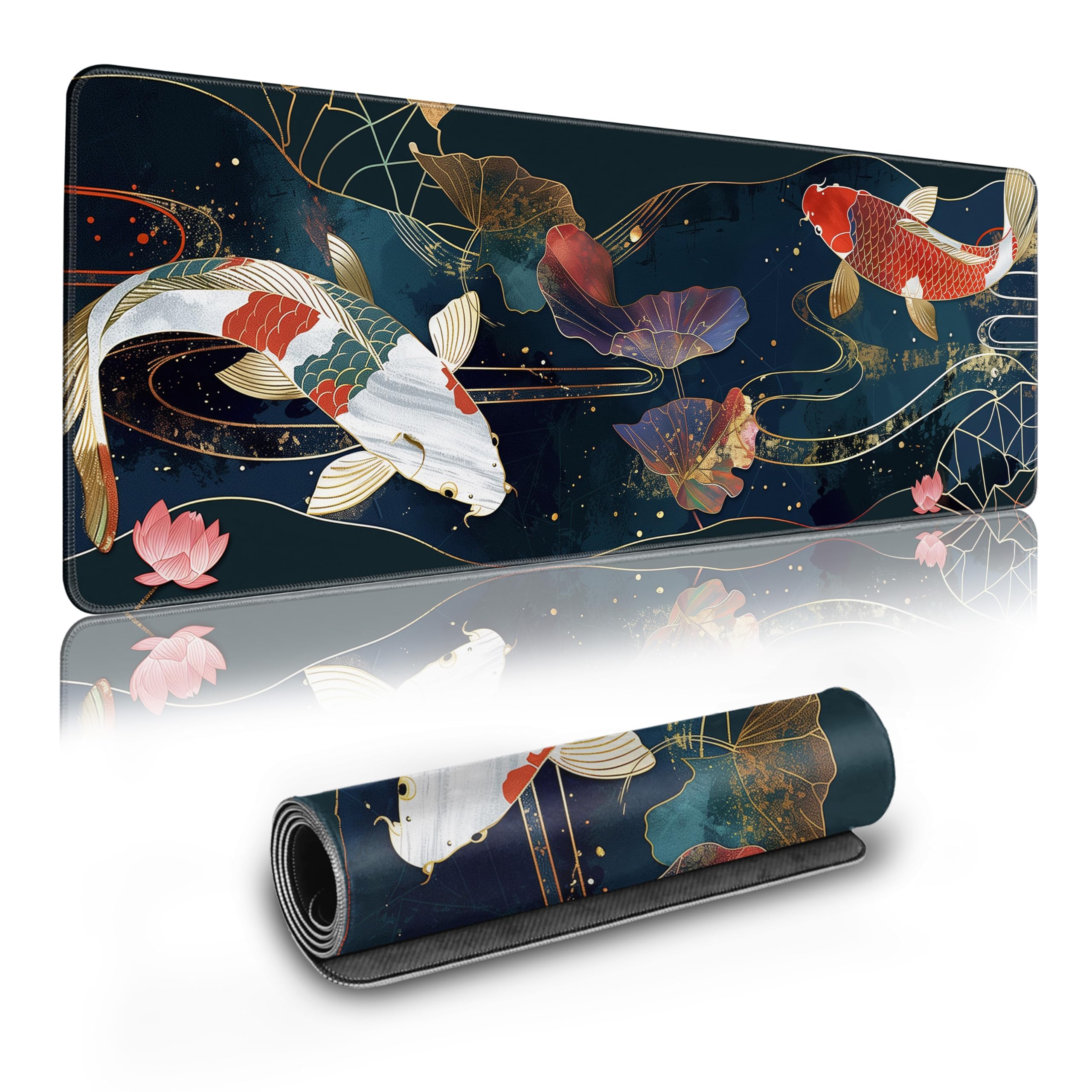 Long Gaming Mouse Pad Extended Anime Large Desk Pad with Non-Slip Base Full Keyboard Mat with Stitched Edges for Gaming and Office 31.5 x 11.8 inches