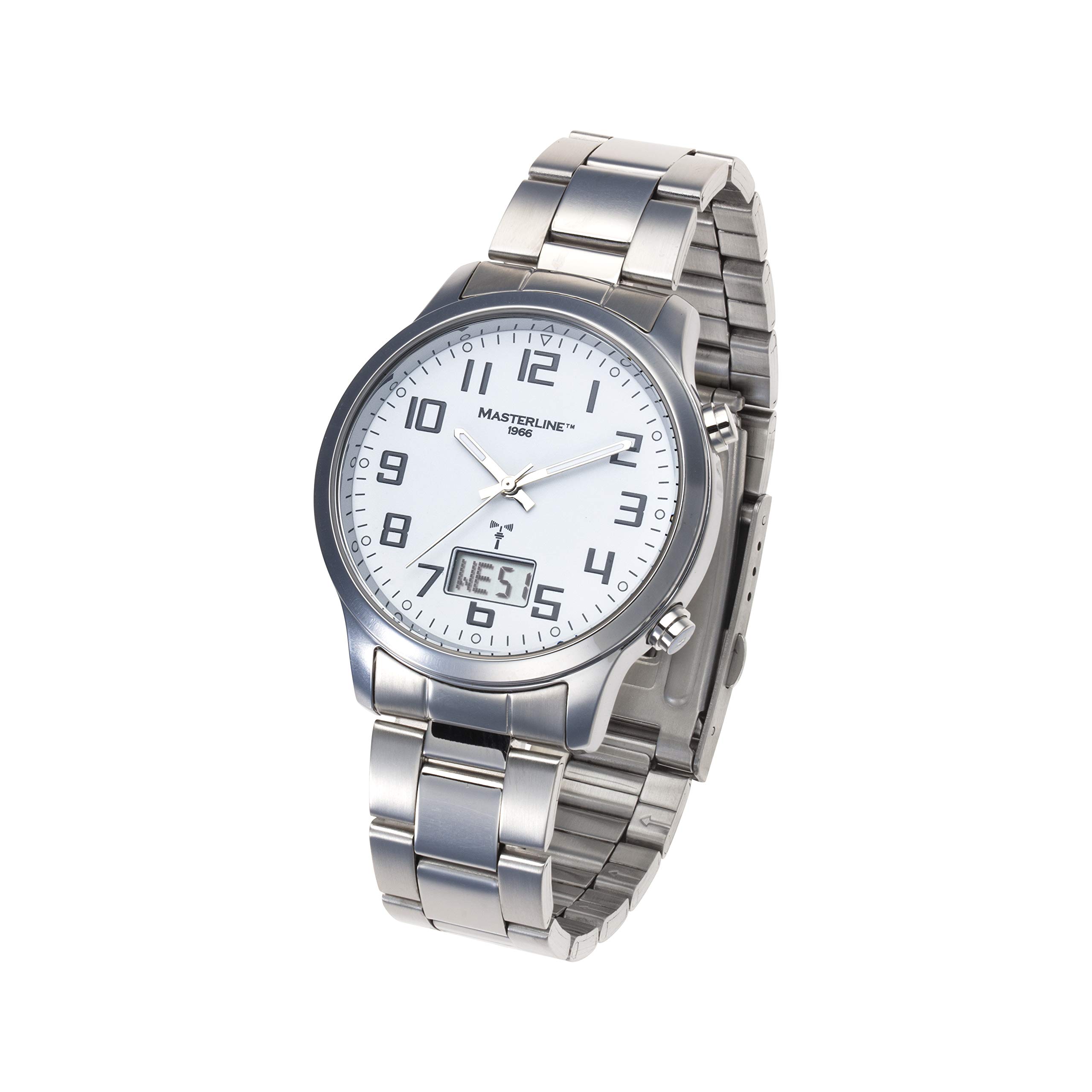 Funk-Uhr Analog-Digital mit Edelstahl Armband ML06228010