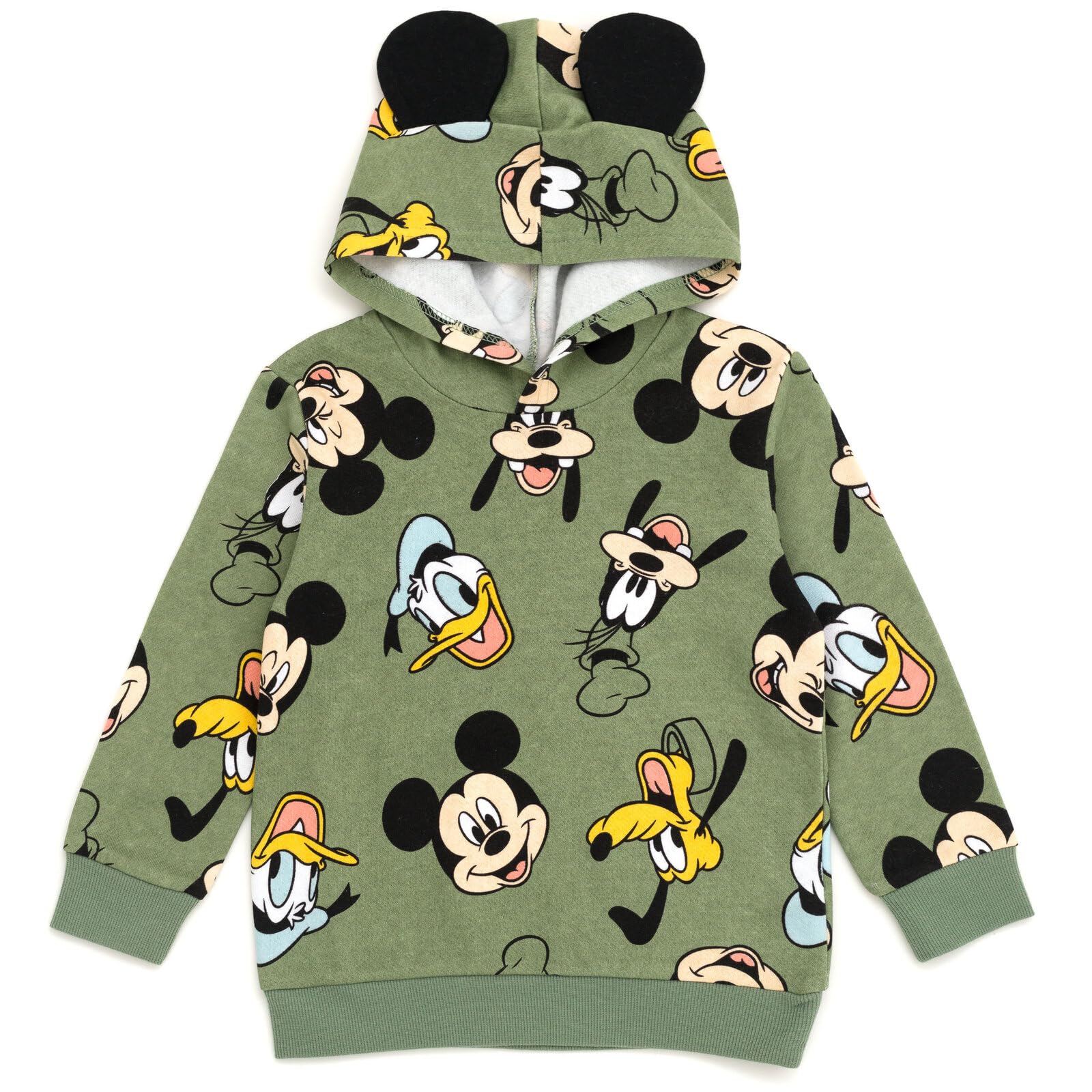 Disney Mickey Mouse Fleece Pullover Hoodie Infant to Big Kid Sizes (12 Months - 18-20)