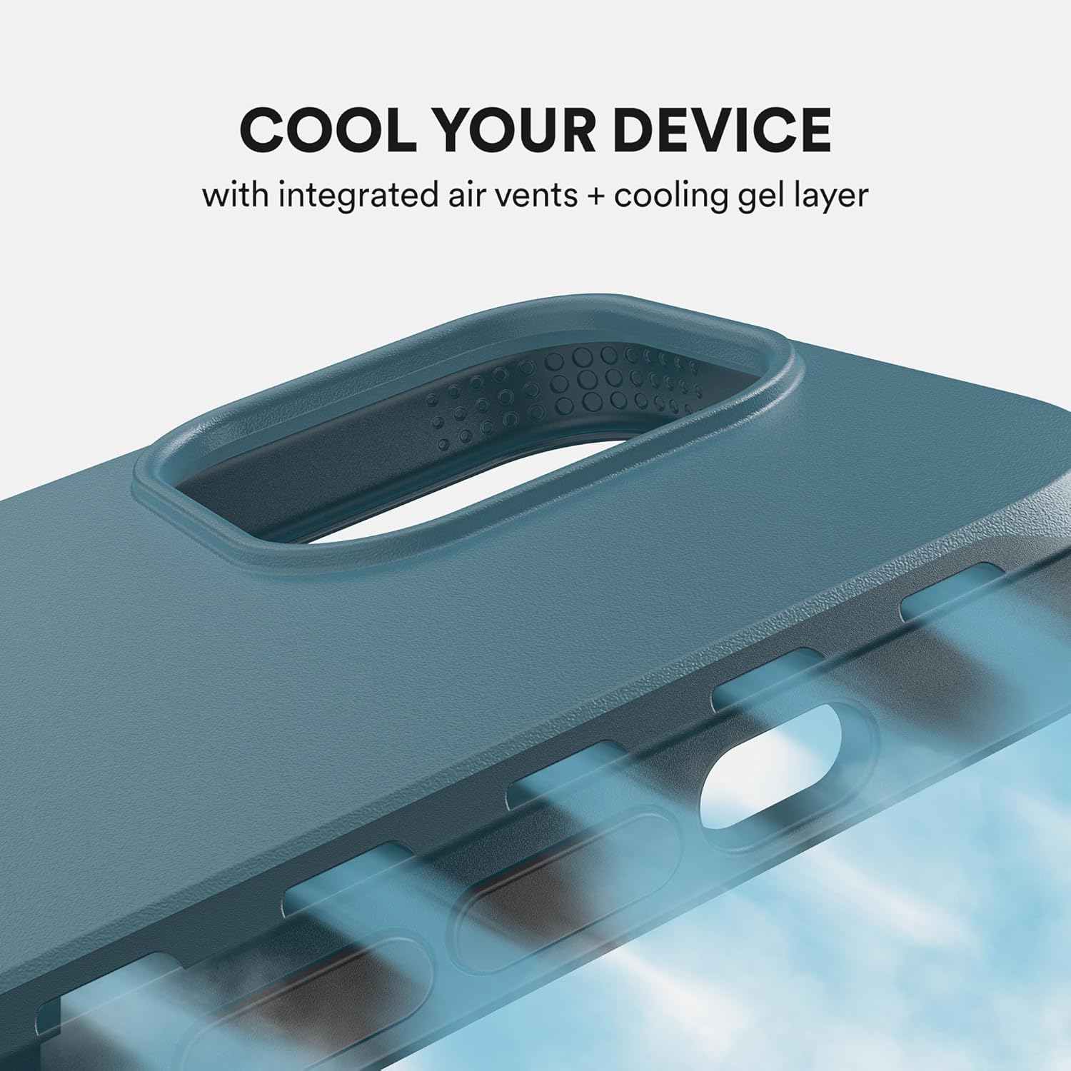 BodyGuardz Paradigm Pro for iPhone 15 Pro Max Case, Shockproof Protection with 18FT Drop Rating, MagSafe Compatible, Phone Cooling Technology, Ultra-Comfortable Buttons - Teal - Image 2