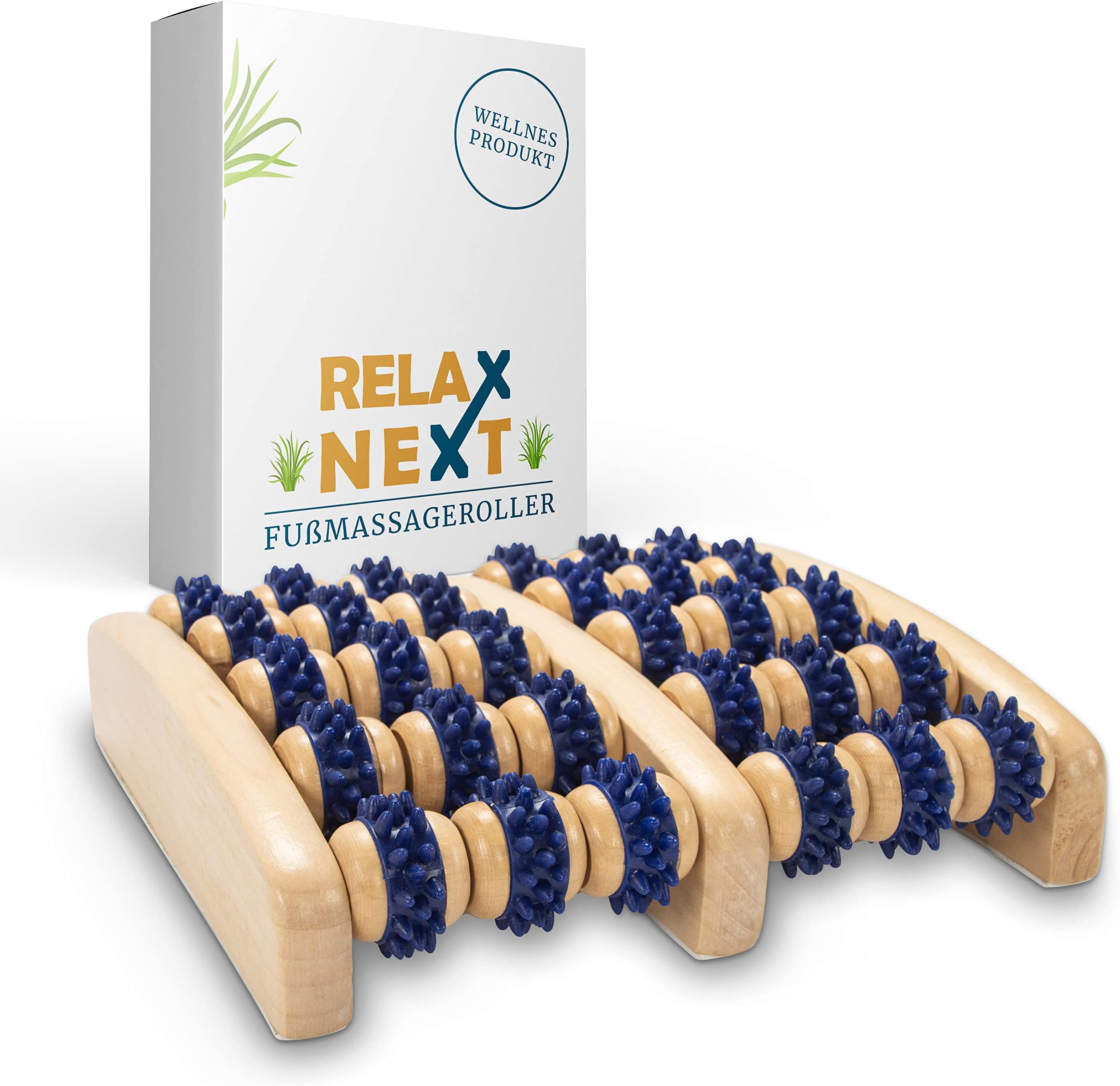 Relax Next Foot Massage Roller Wooden Reflex Zone Foot Massage Roller Made of Wood, Also Available as a Gift