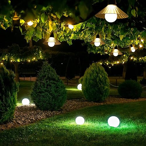 Miniatura 5 de Cadena de luz LED con pantalla de 16 pies conectable, impermeable IP44, 10 bombillas para jardín, fiestas, patio, bistró, decoración y acogedoras