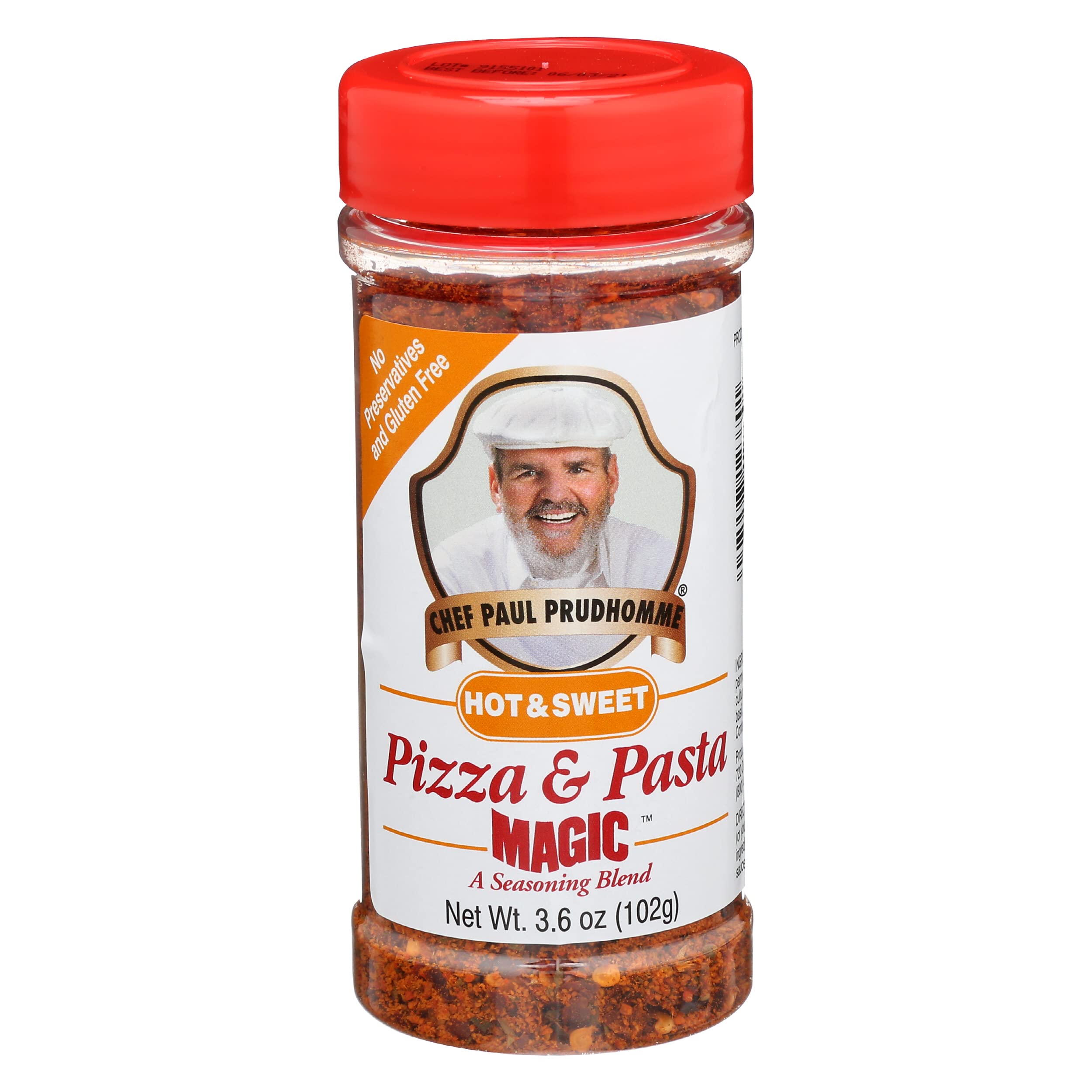 CHEF PAUL Hot and Sweet Pizza & Pasta Seasoning, 3.5 OZ