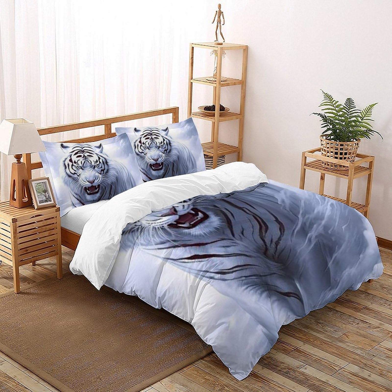 Housse de couette tigre 3D pour créer une ambiance jungle dans une chambre de fille