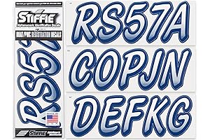 STIFFIE Whipline Vinyl Letter and Number Stickers for Boat & Jet Ski