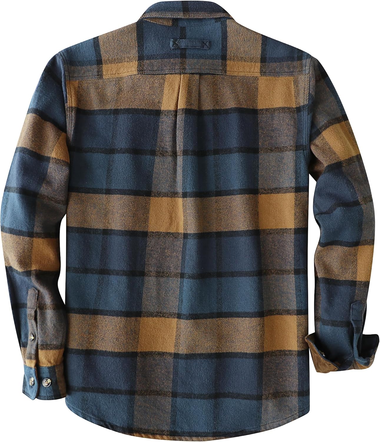 Dubinik® 13oz Ultra Heavyweight Mens Flannel Shirts Long Sleeve Casual Button Down Pocket Soft Warm Cotton Shirt - Image 3