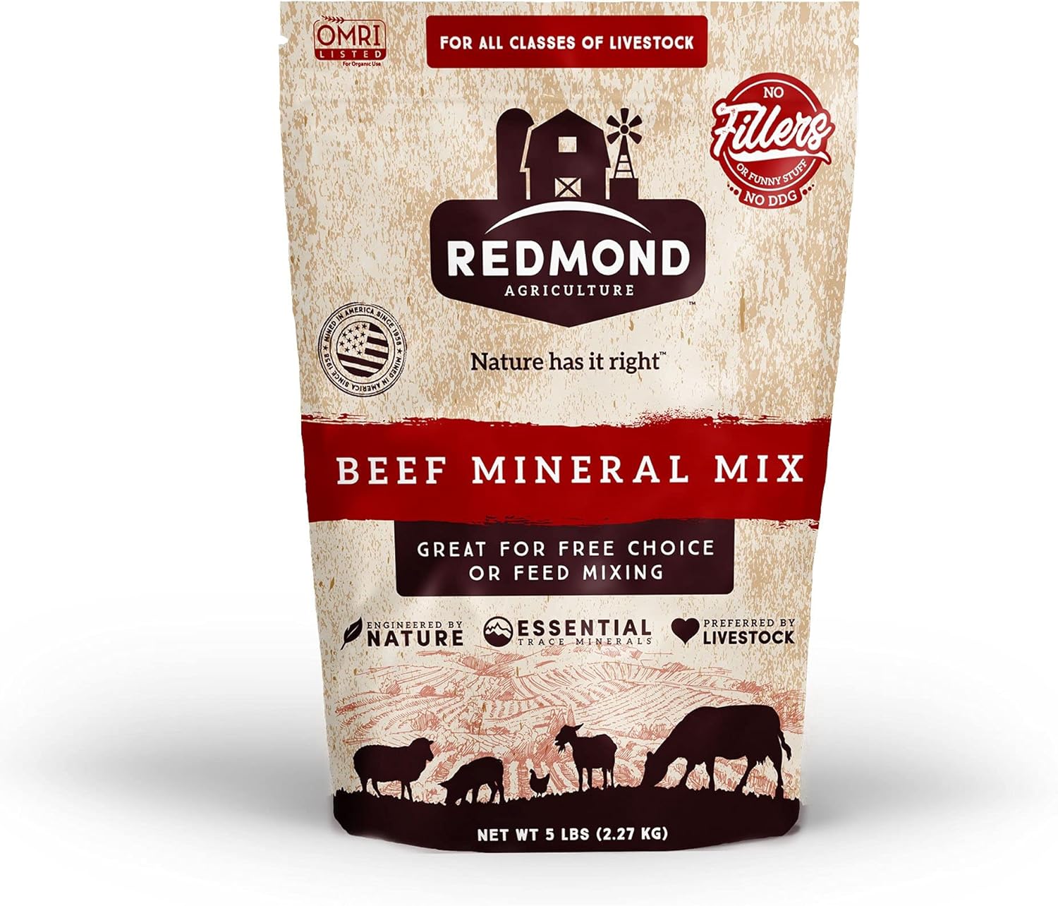 REDMOND Agriculture Beef Mineral Mix Premium Mineral Salt