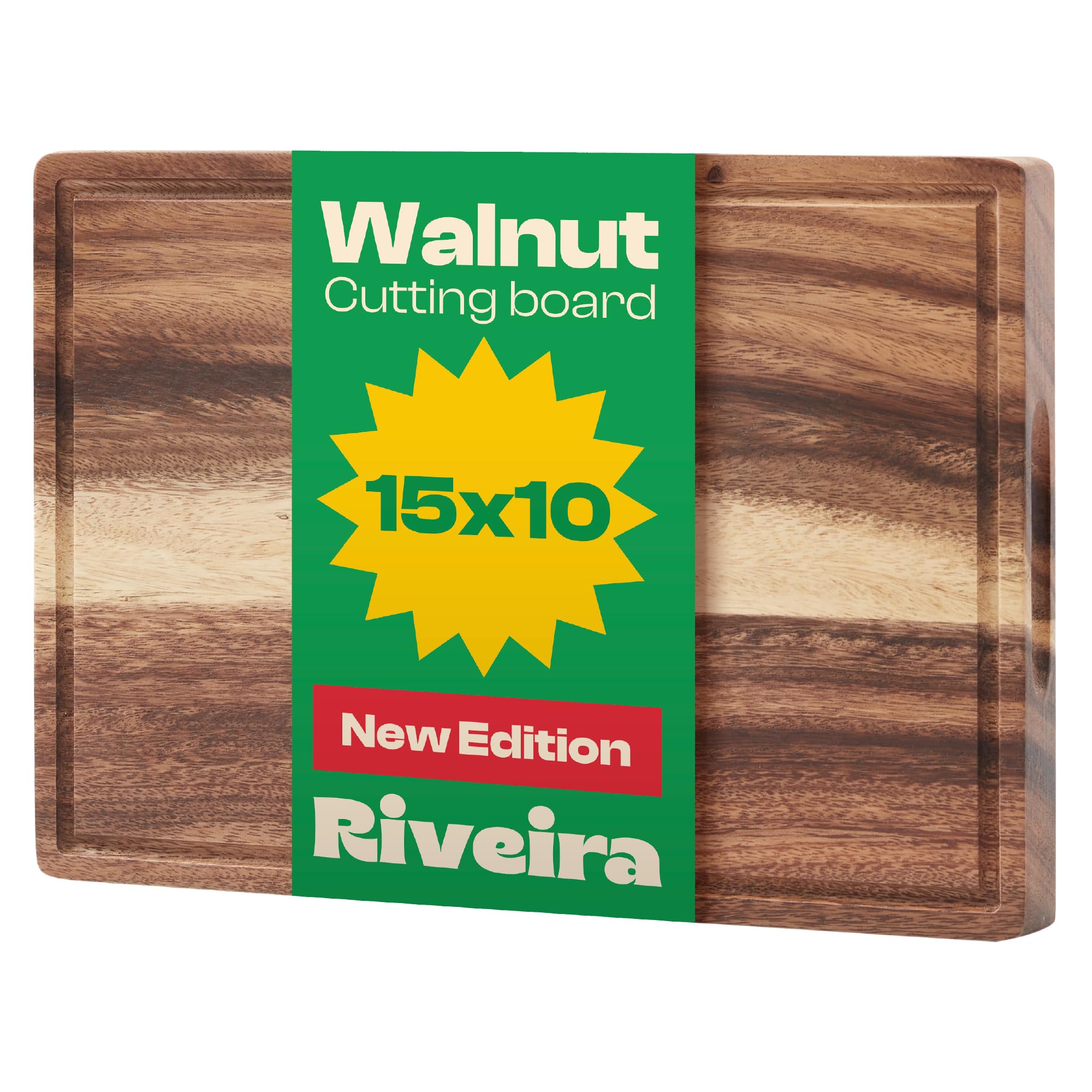 Planche à découper en bois de noyer Riveira pour vos apéritifs et repas partagés