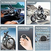 Vista 11 de UltraConnect - Botón de control inalámbrico Bluetooth multimedia con funcionalidad Selfie - Compatible con iPhone y Android - Perfecto para volante