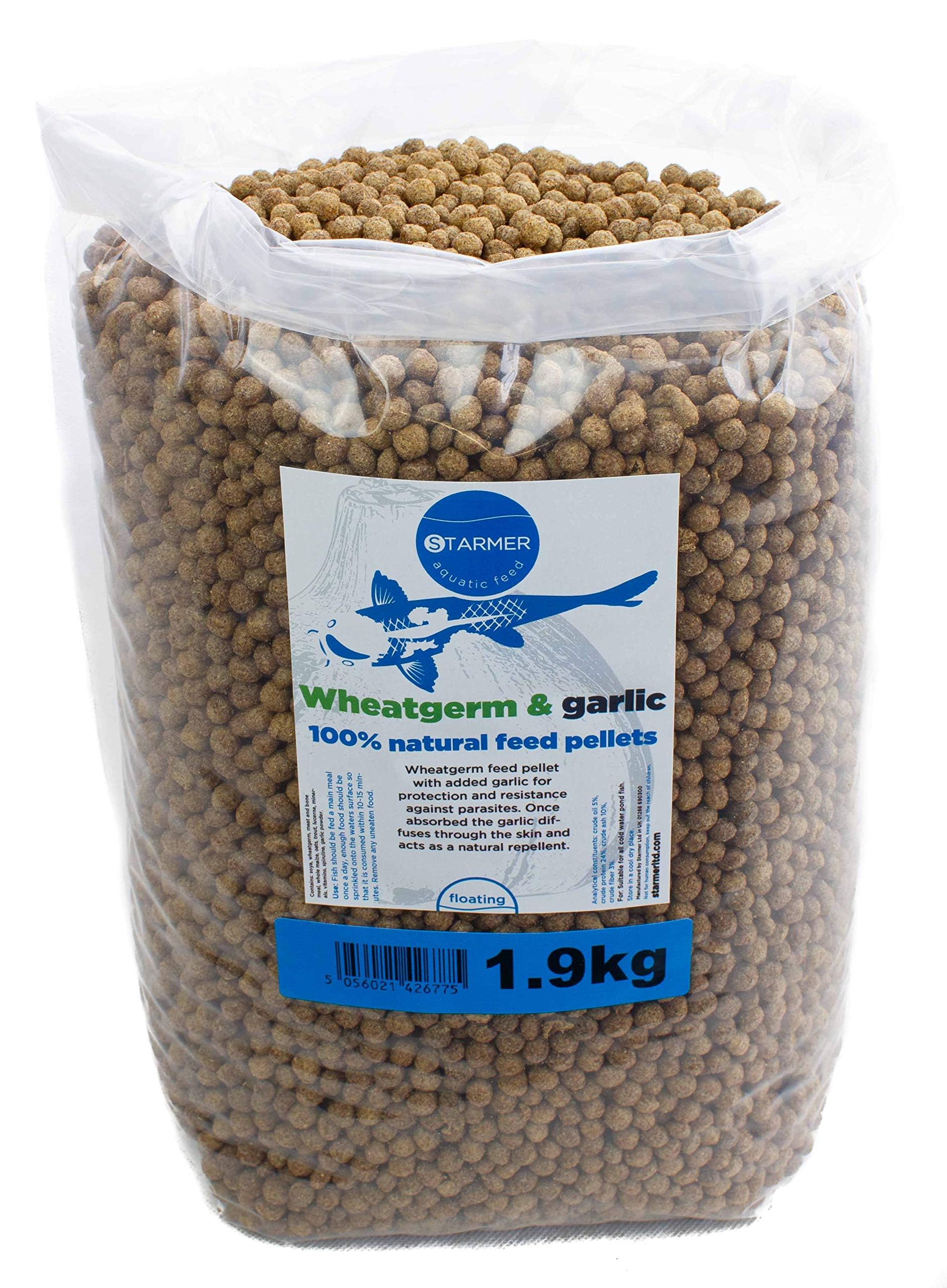 Wheatgerm & garlic pond feed pellets (1.9kg)