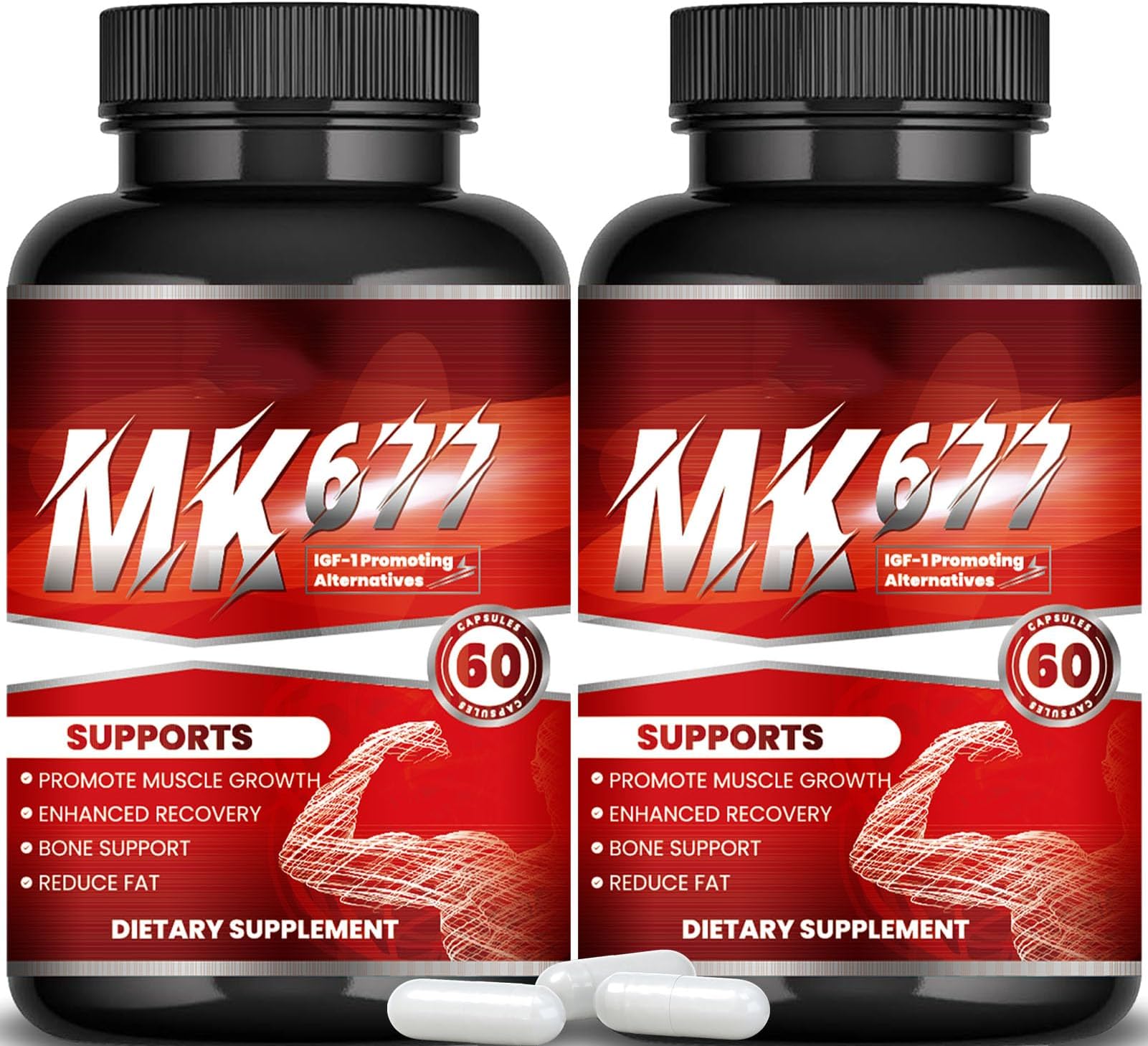 (2 Bottle) 𝐌𝐊677, 𝐌𝐊-677 Capsules, 𝐌𝐊677 𝐒𝐮𝐩𝐩𝐥𝐞𝐦𝐞𝐧𝐭for Women & Men - 60 Count