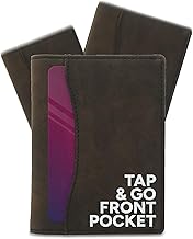 RFID Blocking Mens Wallet with Pull Tab and Gift Box – Stylish 'Tap N Go' Bifold Card Wallet – Credit Card Holder Wallets for Men (Oscar - Dark Mocha Edition)