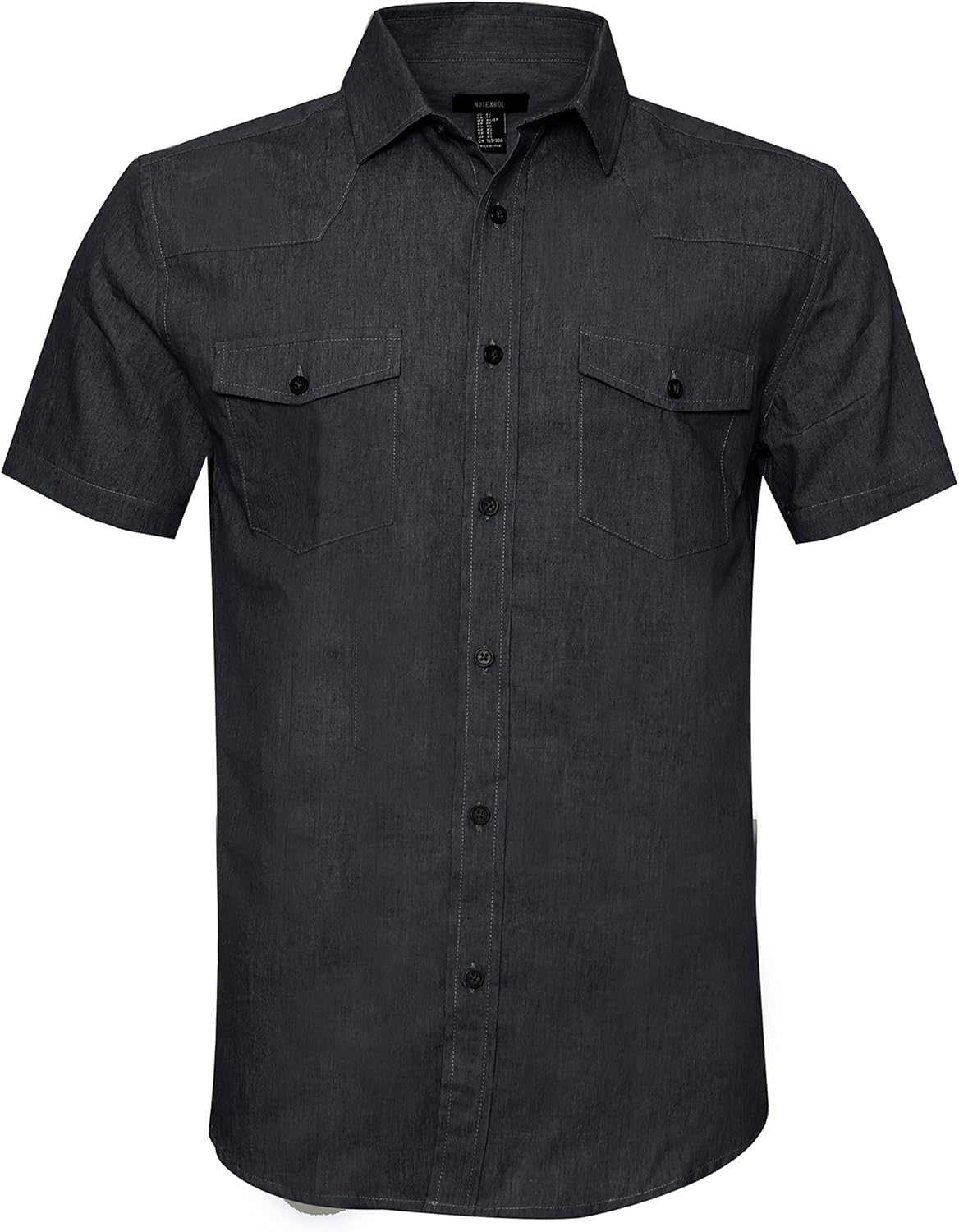 Camisa vaquera manga corta Clearance