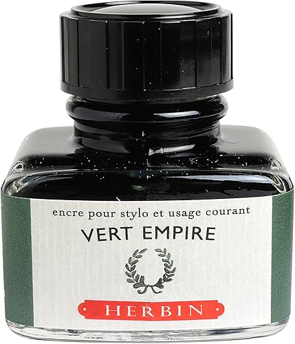 J Herbin - Tinta para pluma estilográfica 10fl oz embotellada Vert Empire