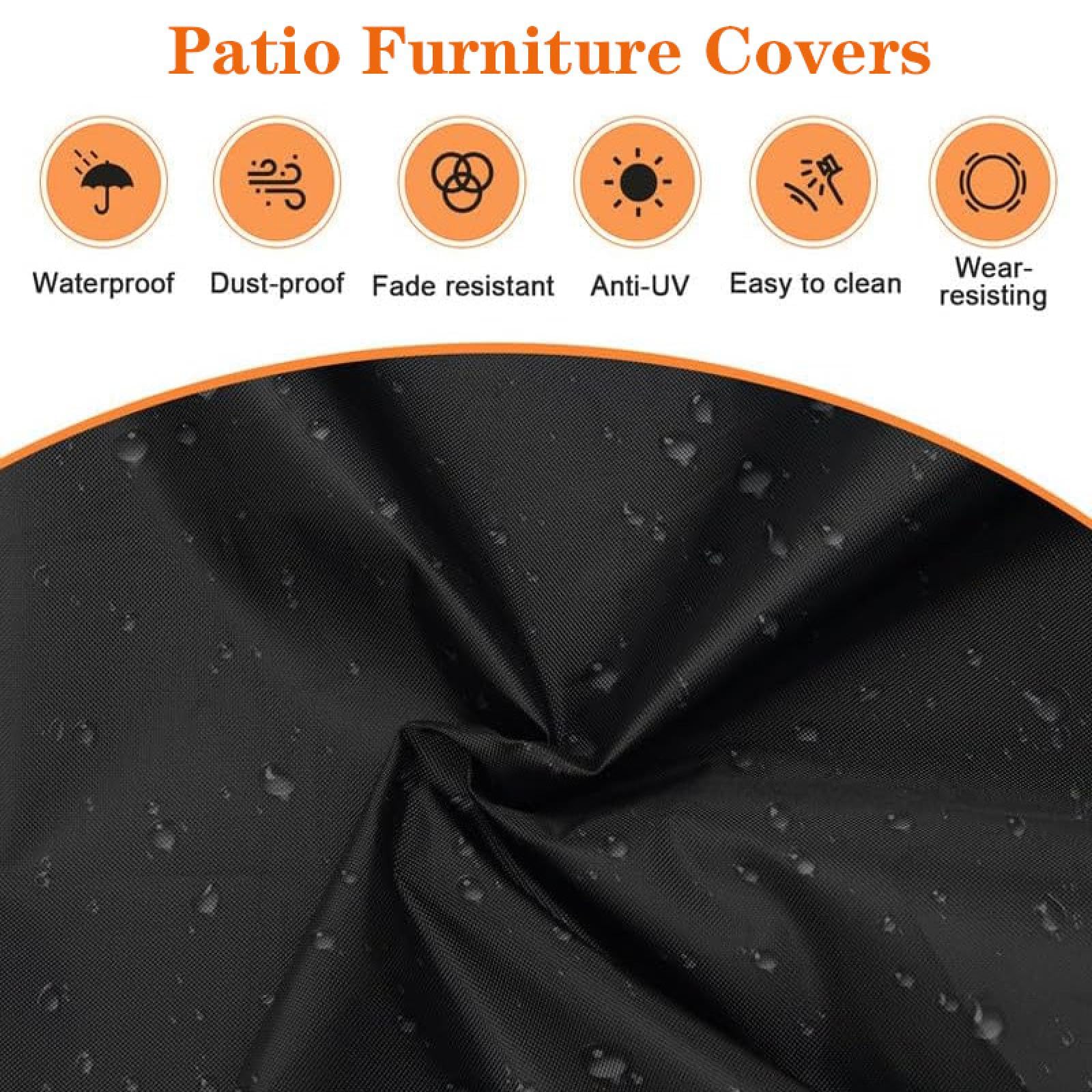 Housse de protection imperméable pour meubles d'extérieur - 340 x 105 x 85 cm - Pour canapé et table de jardin - Résistante aux UV - Sac de rangement