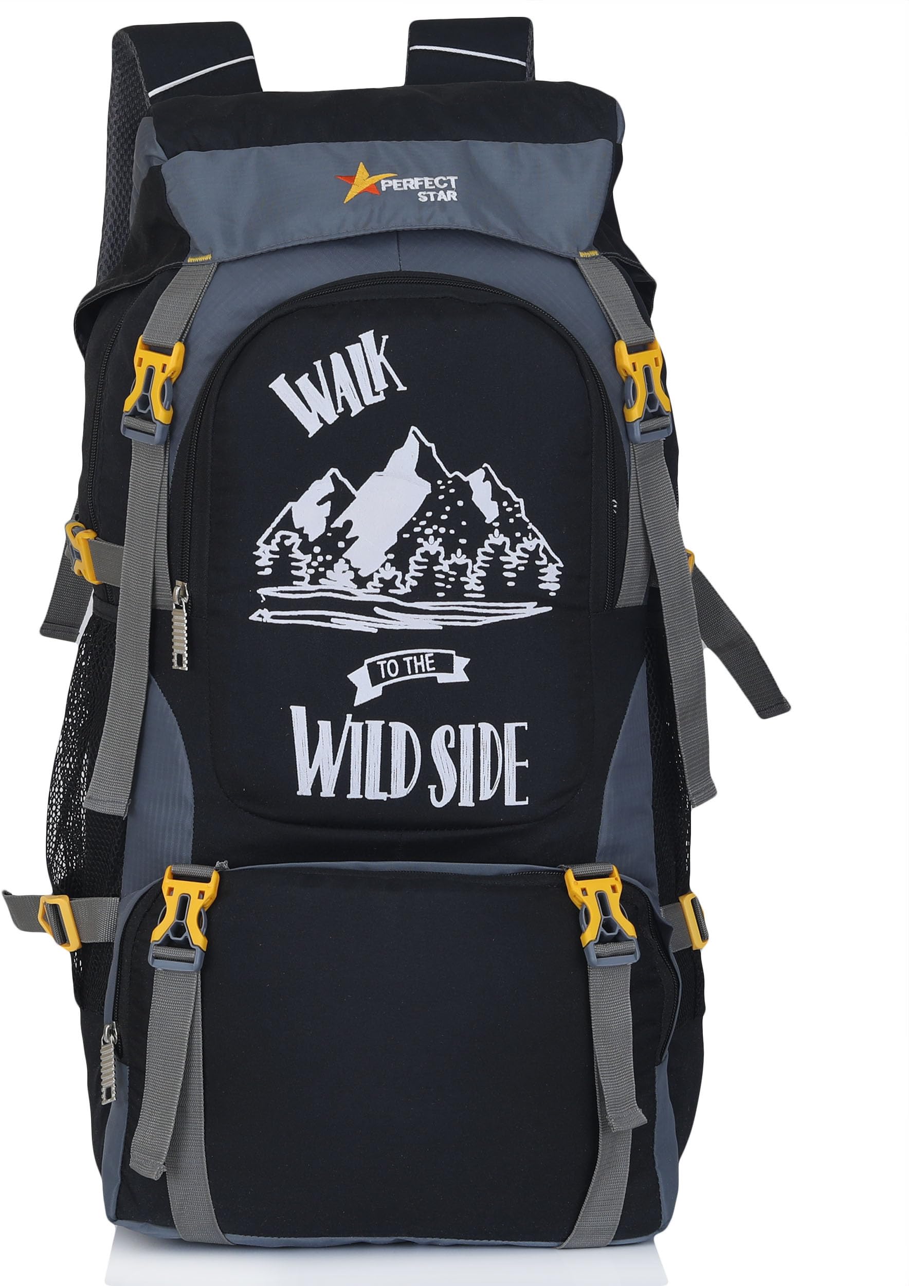 GenericRucksack Trekking Hiking Camps Bags Travel Adventure Backpack Rucksack 75 L Backpack (Grey)_137