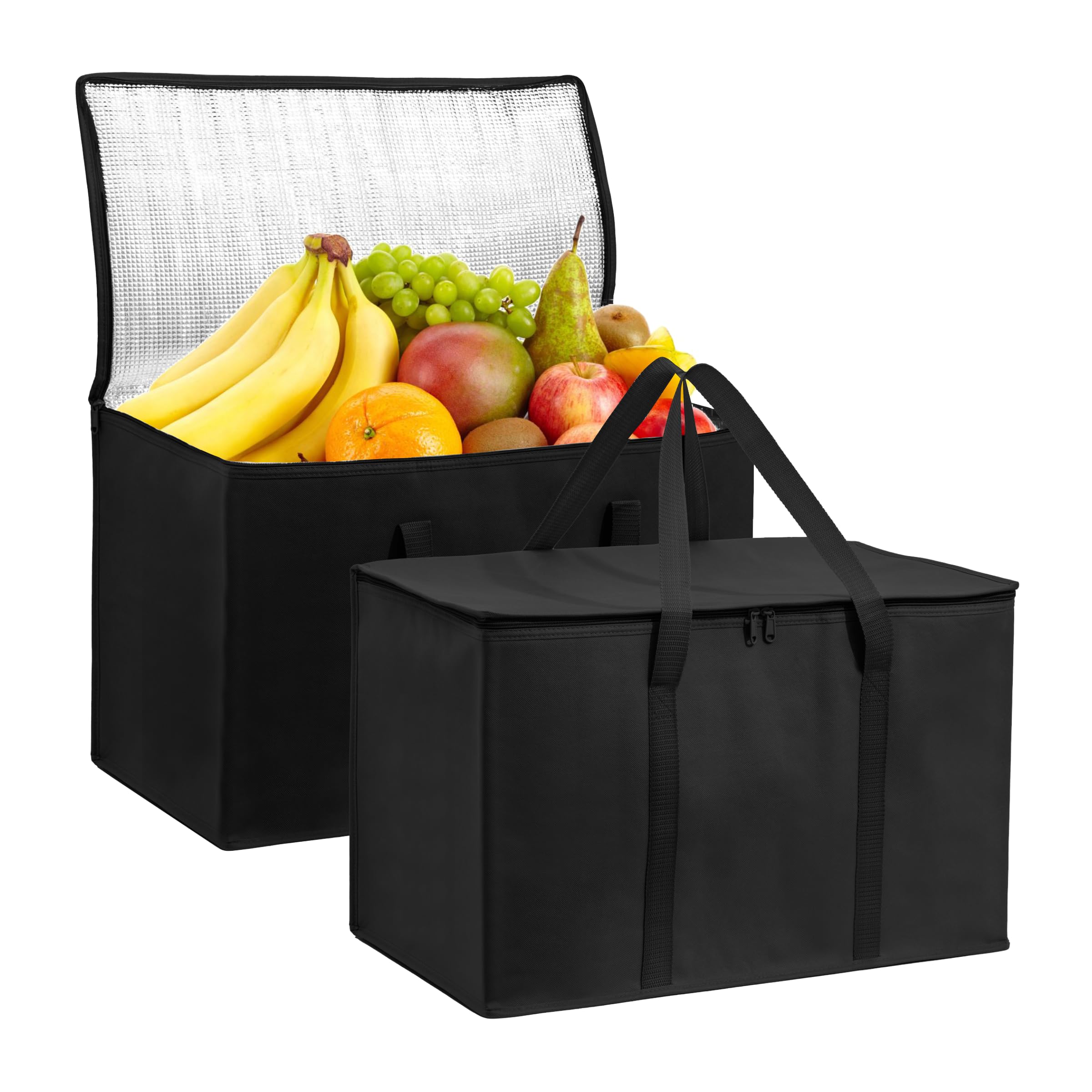 Carrywell (Not Made In China) Insulated Food Delivery and Catering Bags, XXXL Pizza Delivery and Reusable Warming Bag, Thermal Insulation Tote for Hot