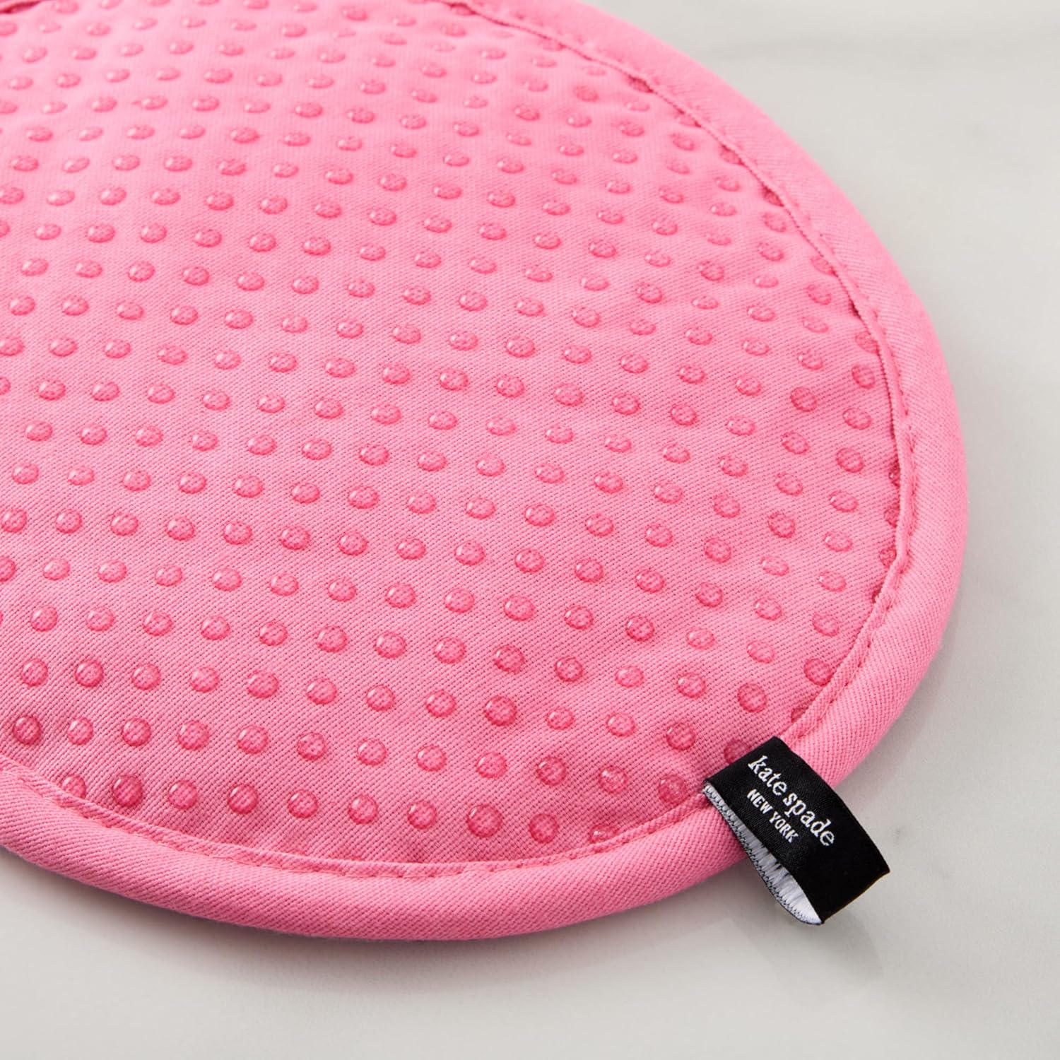 Kate Spade New York Painterly Bouquet Pot Holder 2-Pack Set, Heat Resistant, 100% Cotton with Printed Non-Slip Silicone Grip, Pink/Green/Blue, 8"X10" - Image 4