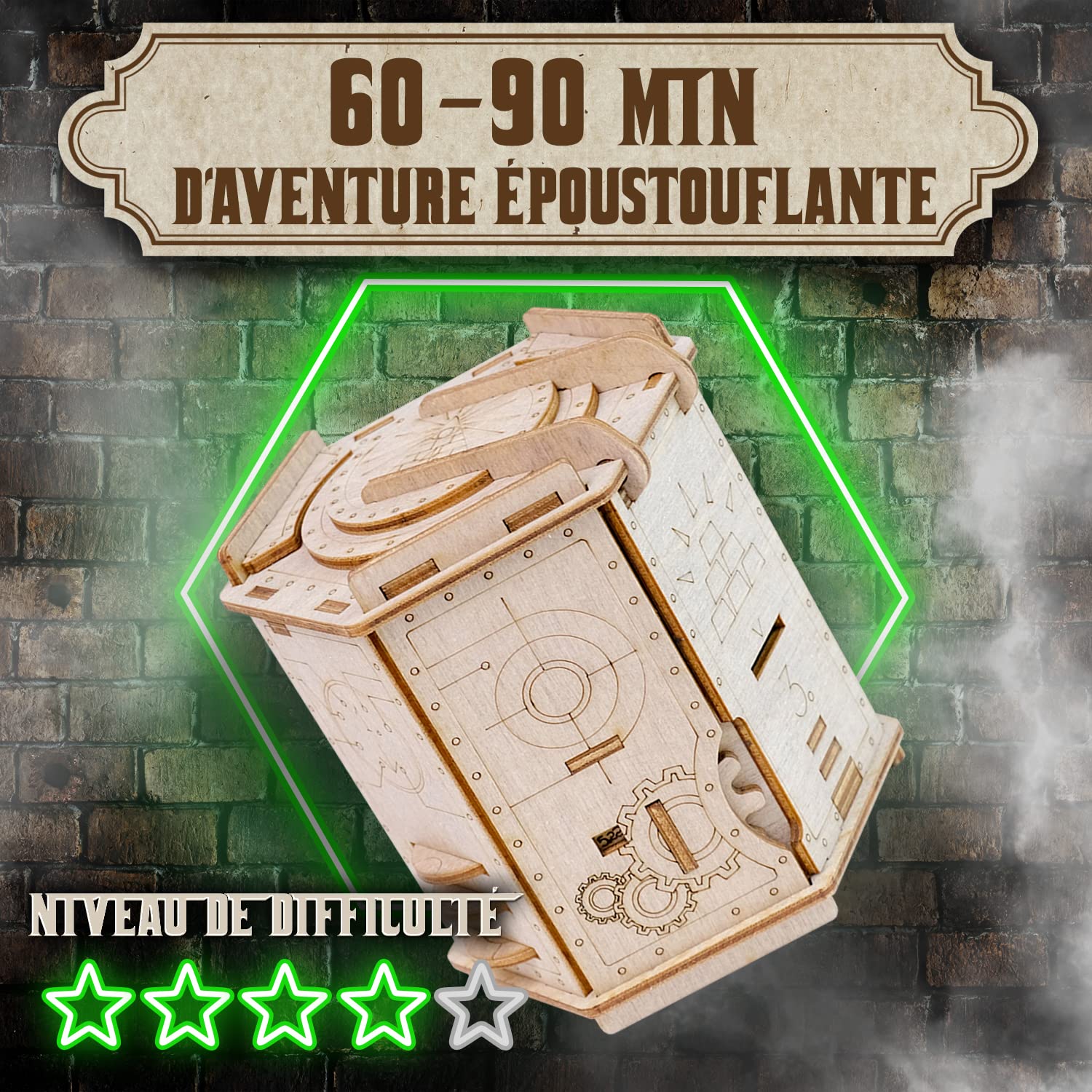 ESC WELT Fort Knox - Casse-Tête en Bois - Boite Escape Game - Jeu de Réflexion pour Adultes et Adolescents - Cadeau pour Anniversaire, Fêtes des Pères, Noël