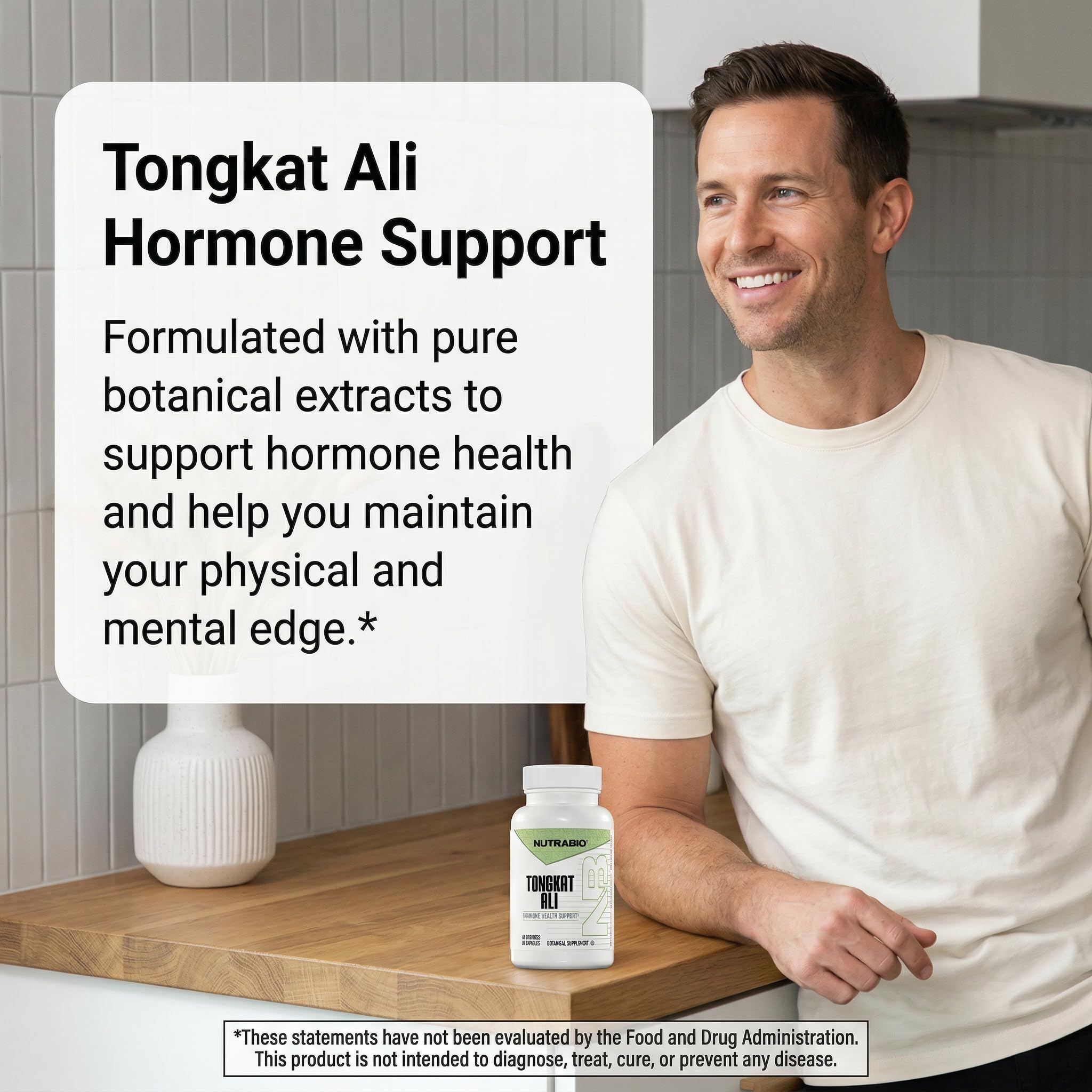 NutraBio Tongkat Ali Longjack 100 Supplement - Natural Support for Muscle Mass, Strength, Performance- Longjack Tongkat Ali for Men- 200mg per Capsule, 60 Servings — Amazon image 4