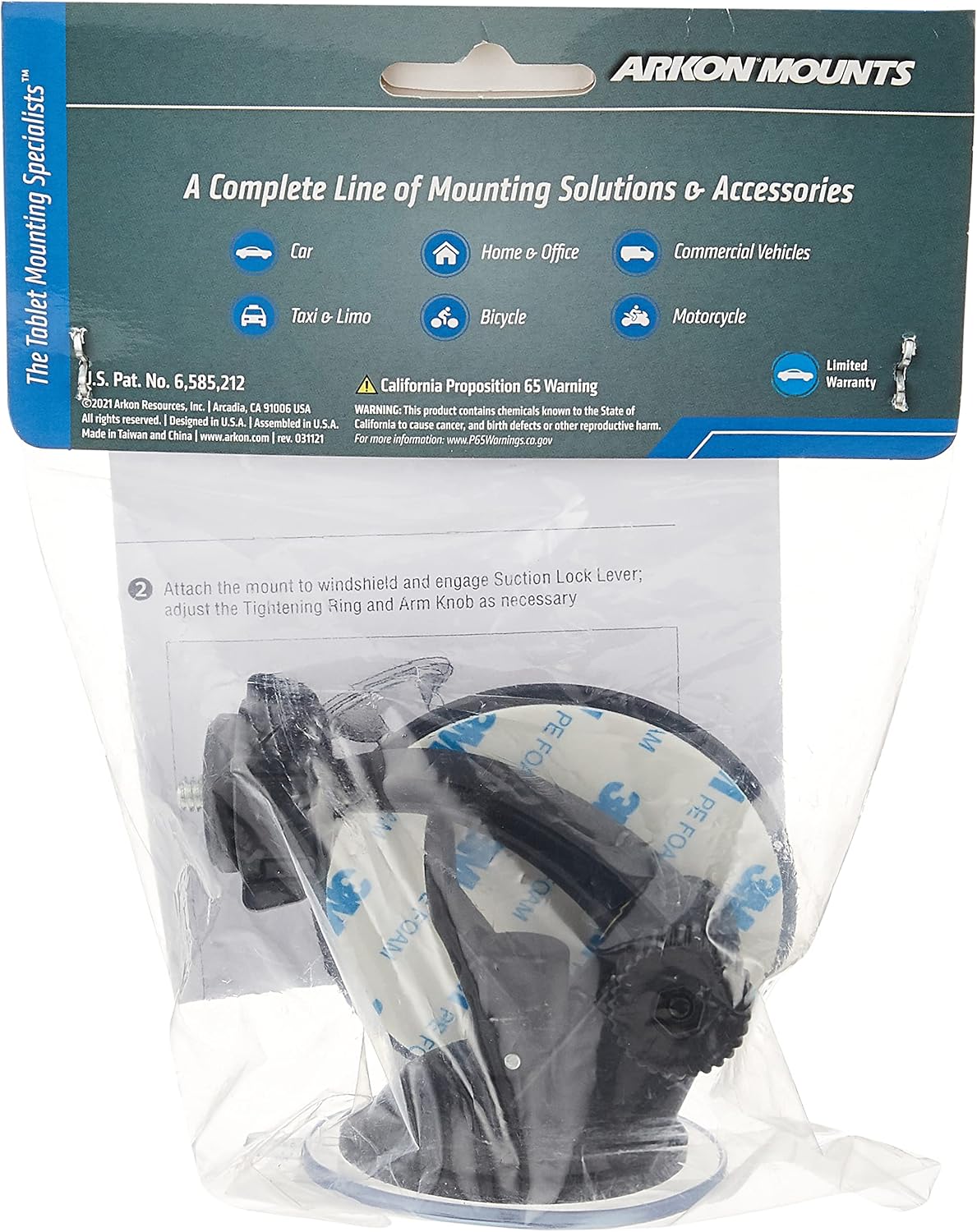 Arkon Windshield or Dash Camera Car Mount for Sony JVC and Other Digital Cameras