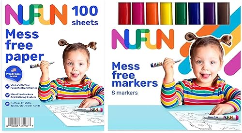 NuFun Activities Paquete sin desorden  Los niños crean maravillas sin desorden con papel especial para colorear, regalo para niños pequeños y niños,