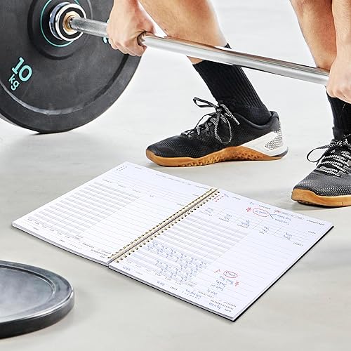 Vista 8 de Diario de Fitness y Planificador de Entrenamiento para Mujeres y Hombres, A4 (21.6 cm x 27.9 cm) Diario de Entrenamiento y Libro de Planificación