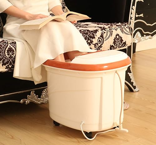 Miniatura 5 de Carepeutic - Masajeador de pies y piernas con chorro de agua oxiactivado color marrón y blanco 16 libras