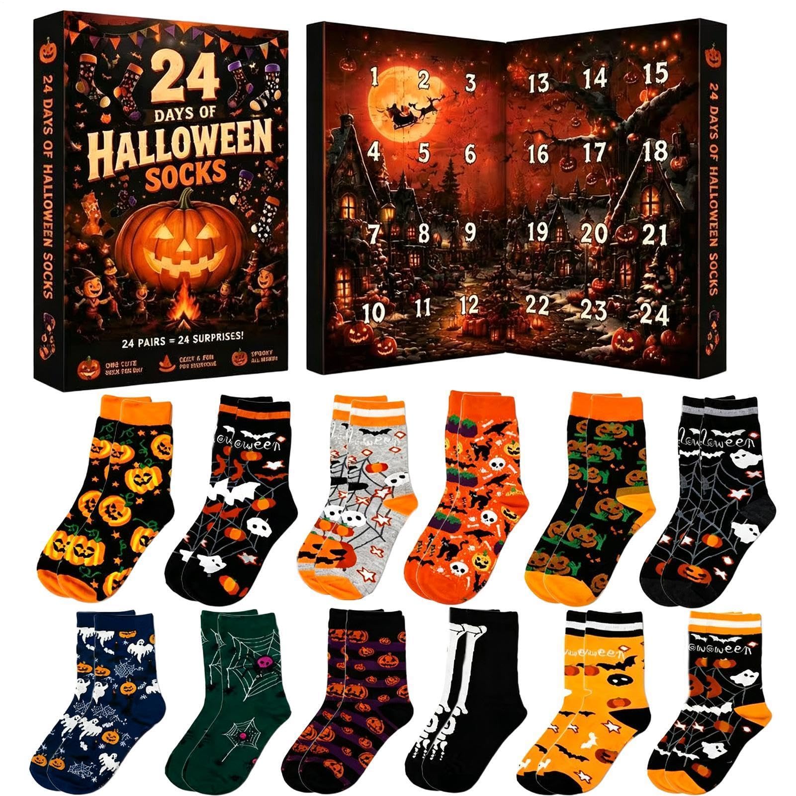 Calendario dell'Avvento Calze Decorazione di 24 giorni in peluche,