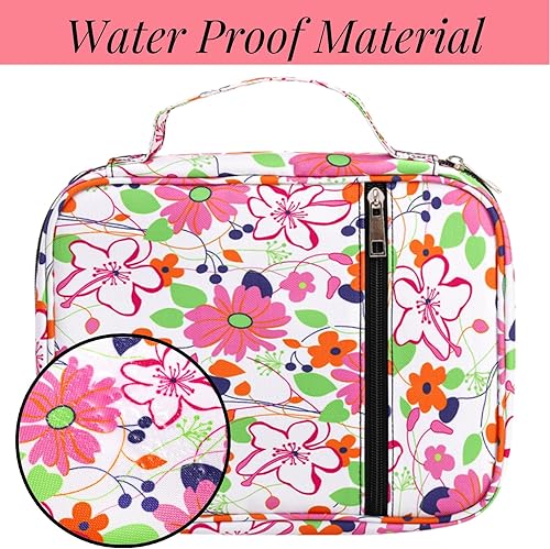 Miniatura 3 de Fundas para la Biblia para mujer, funda floral de 10 pulgadas con asas, funda de transporte de la Biblia con cremallera, bolsa de mano para la