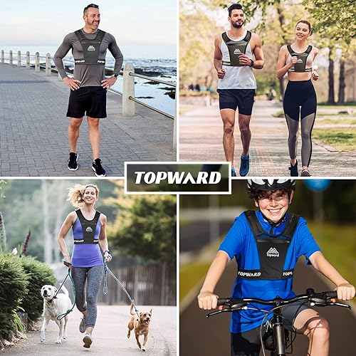 Miniatura 6 de Chaleco con soporte para teléfono para correr para hombres y mujeres, correr, caminar, ejercicio y entrenamiento de gimnasio. Mochila impermeable