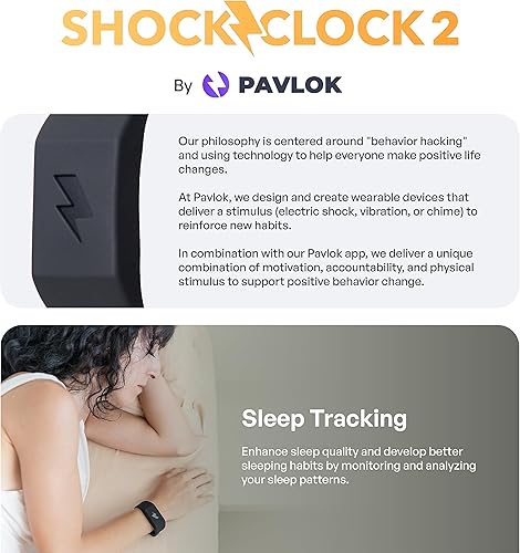 Miniatura 5 de Pavlok Shock Clock Reloj despertador silencioso económico Perfecto para personas con sueño pesado Ideal para parejas Levántate a tiempo